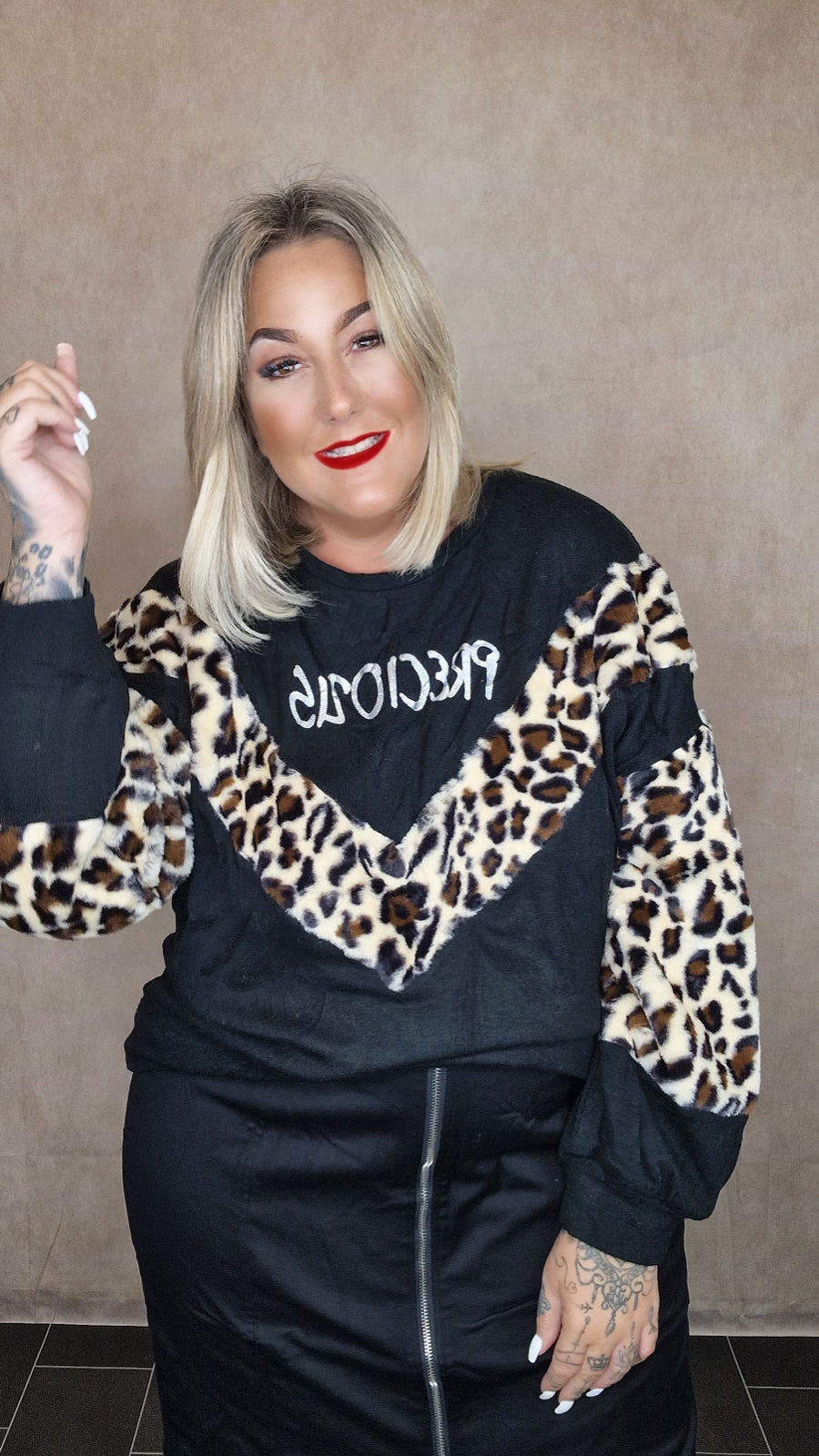 Plussize Leoparden Pullover „Precious“