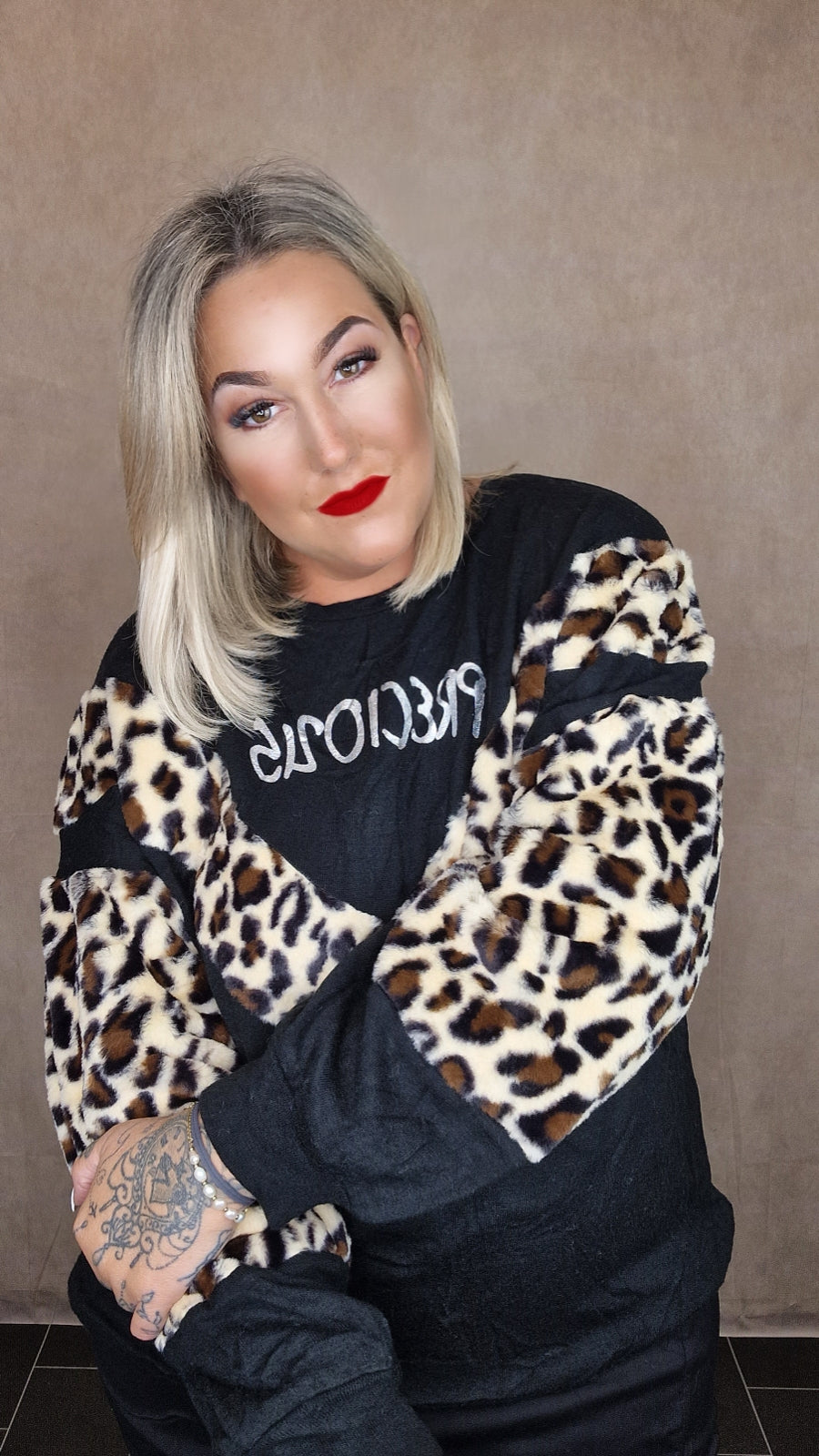 Plussize Leoparden Pullover „Precious“