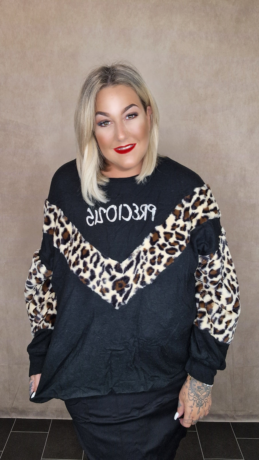 Plussize Leoparden Pullover „Precious“