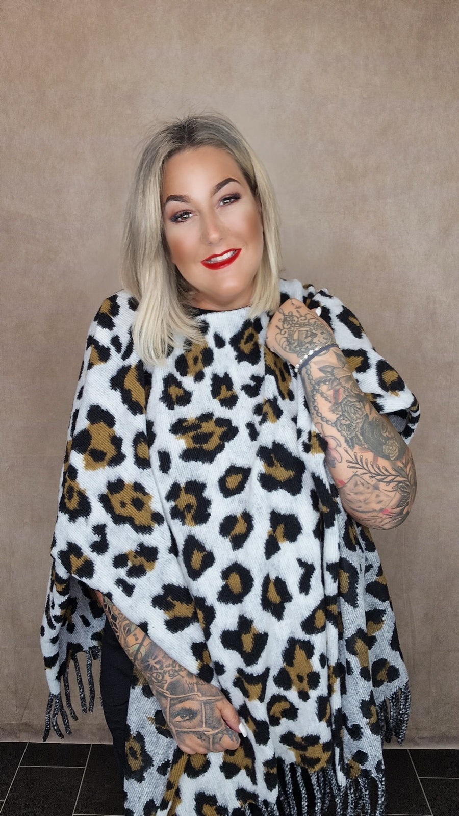 Plussize Poncho "Wild "