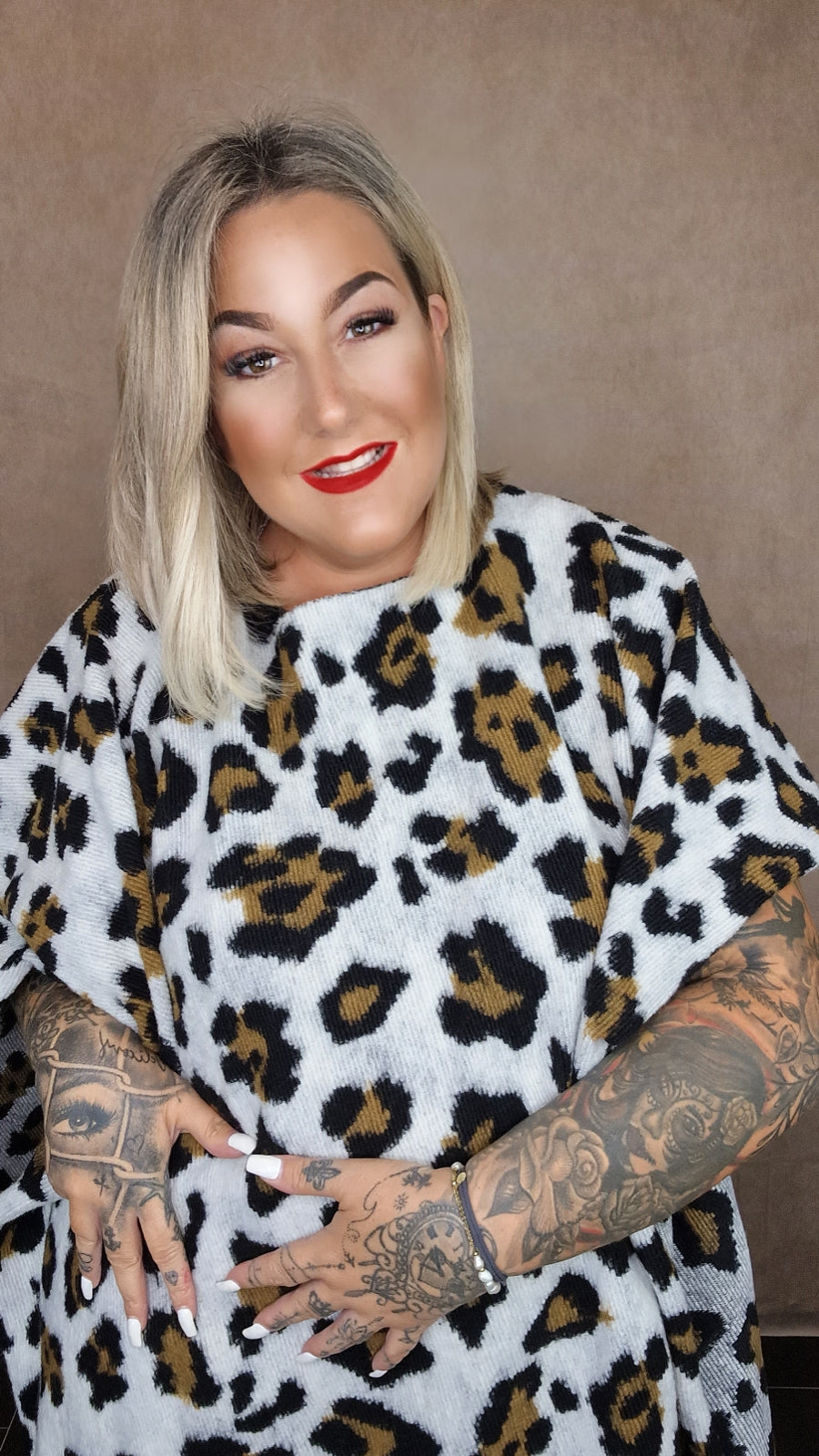 Plussize Poncho "Wild "