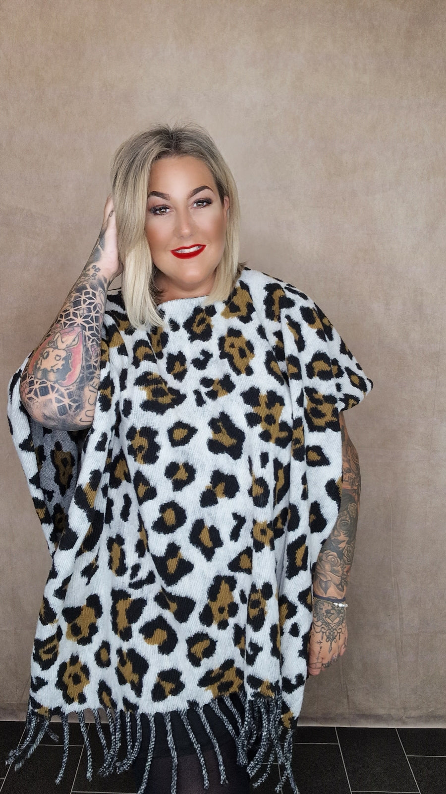 Plussize Poncho "Wild "