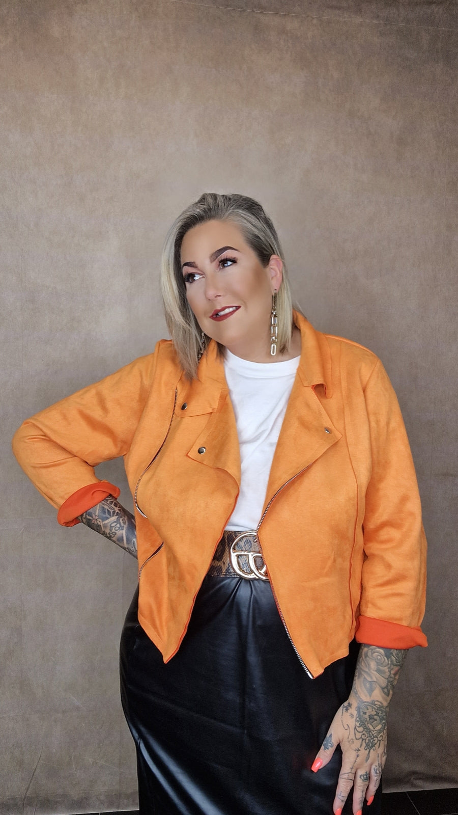 Wildleder Optik Jacke "Amber"
