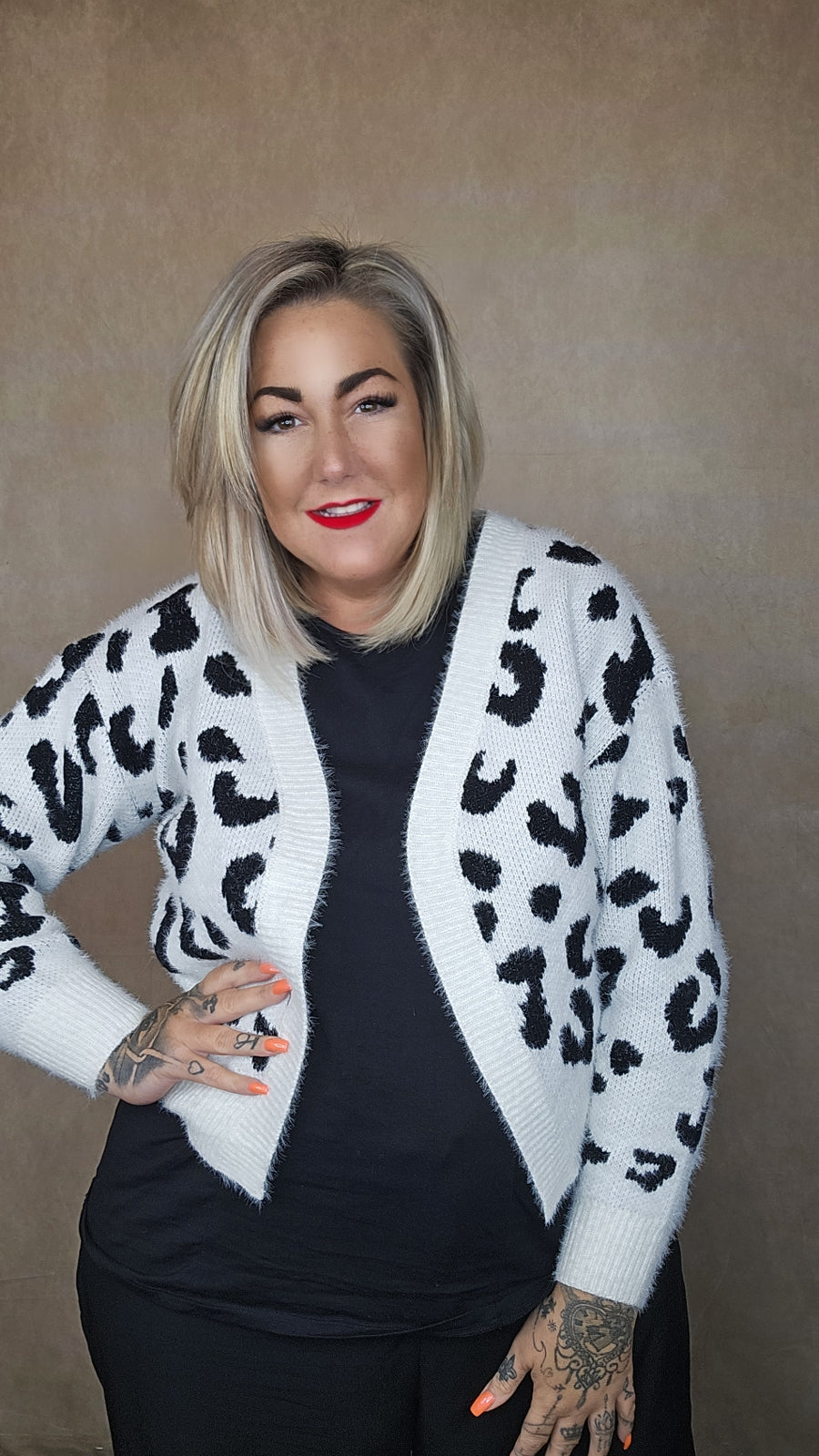 Strickjacke "white Leo"
