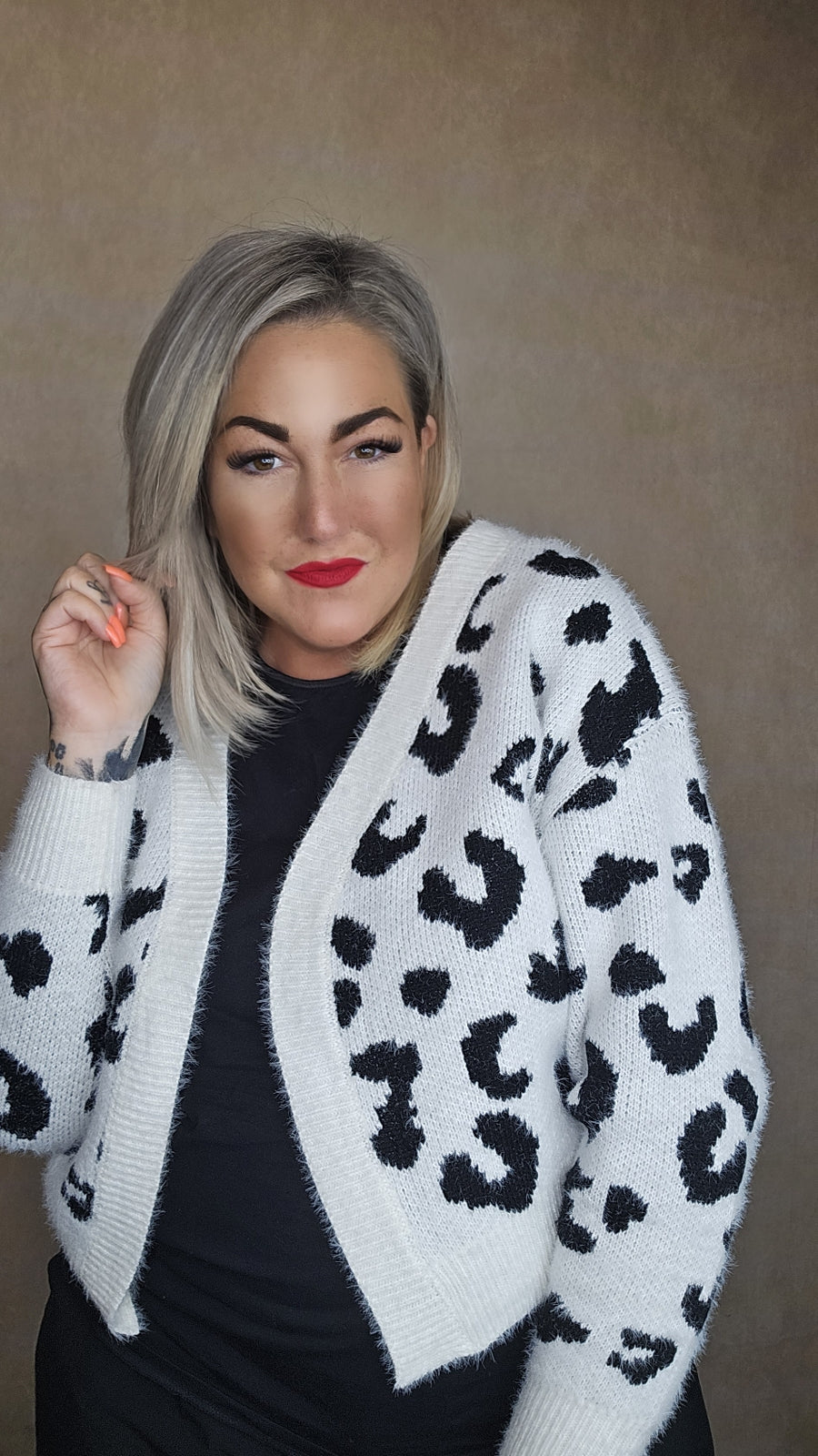 Strickjacke "white Leo"