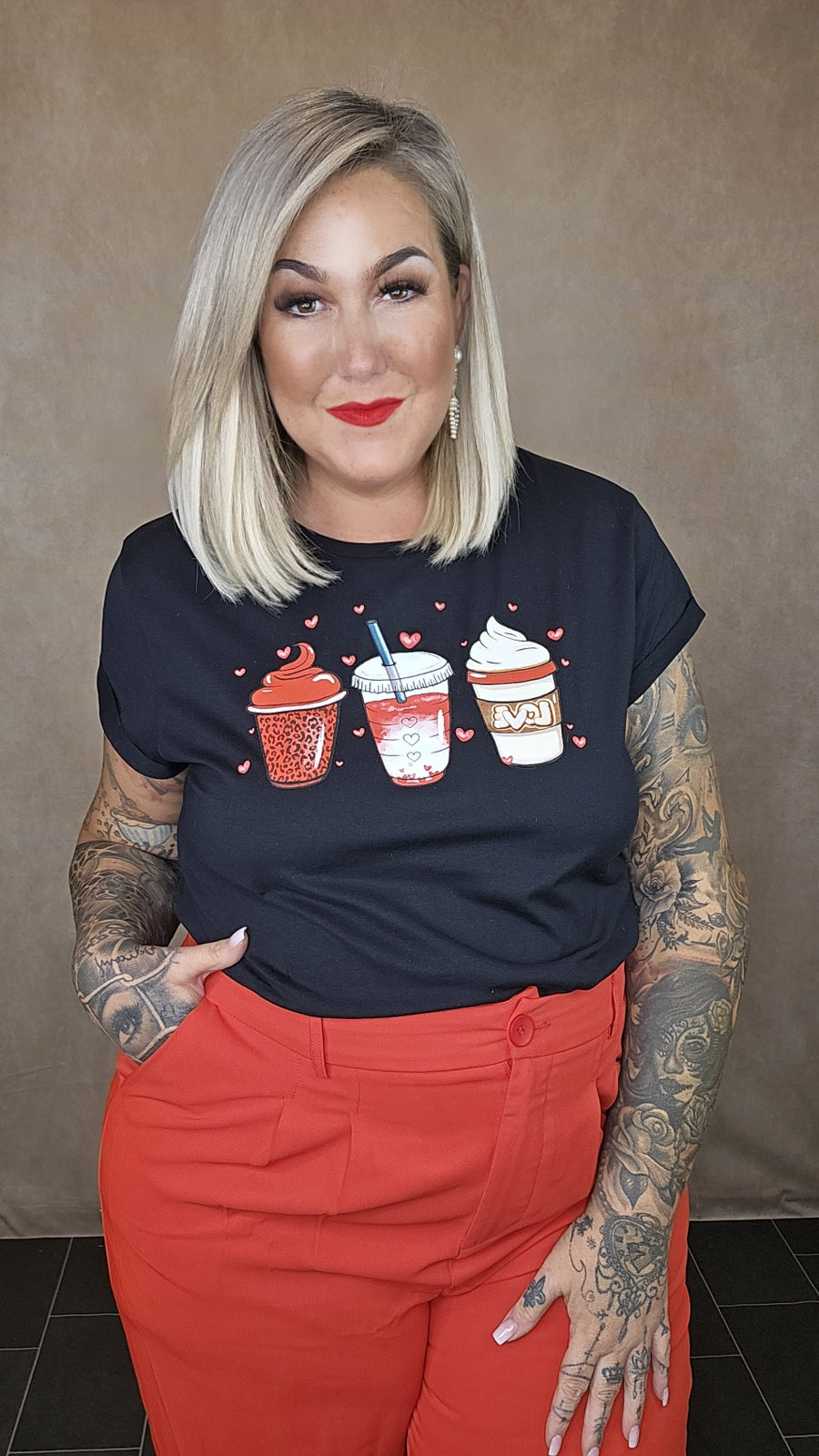 Shirt "Coffee LOVE" in schwarz oder weiß