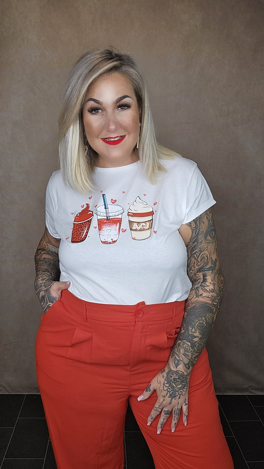 Shirt "Coffee LOVE" in schwarz oder weiß