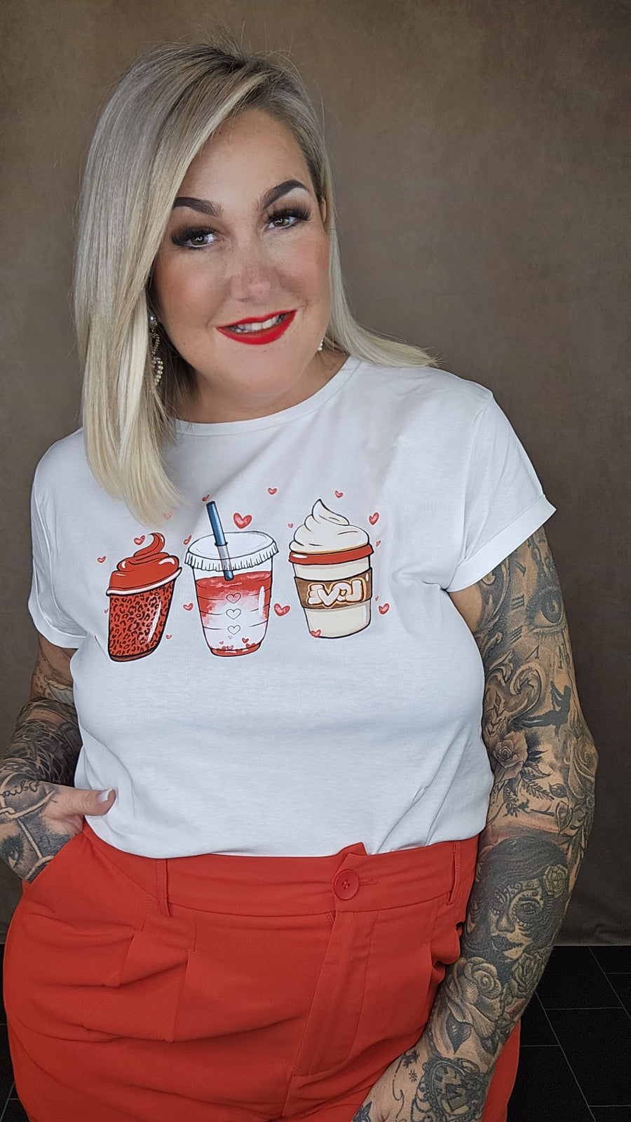Shirt "Coffee LOVE" in schwarz oder weiß