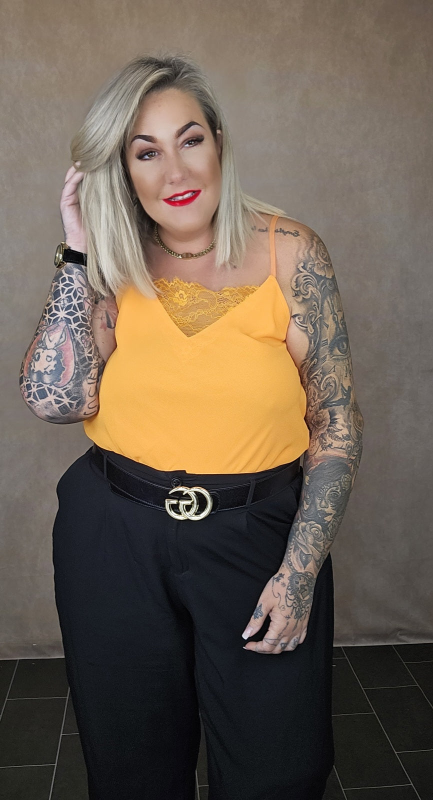 Top mit Spitze "Liz " in 17 Farben