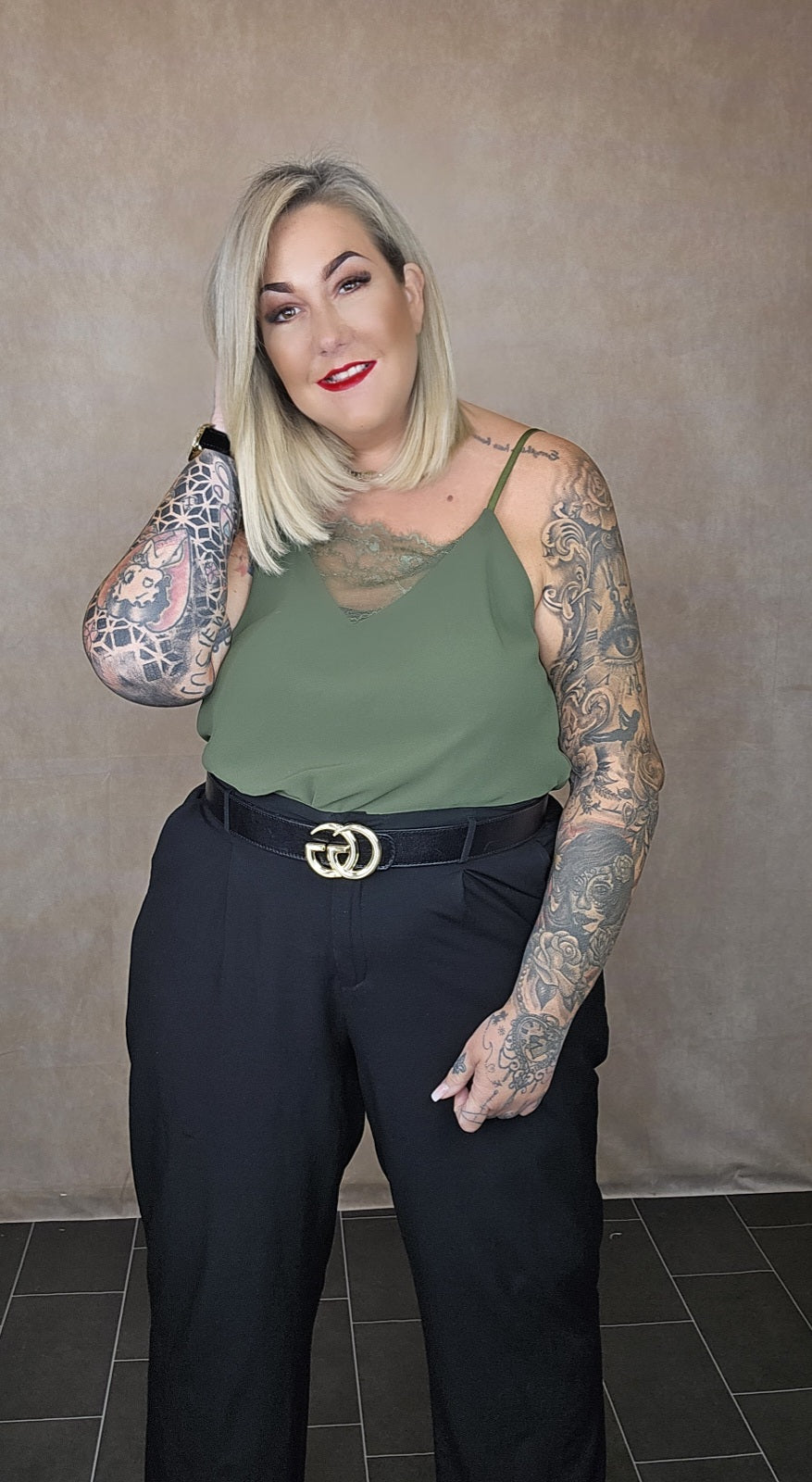 Top mit Spitze "Liz " in 17 Farben