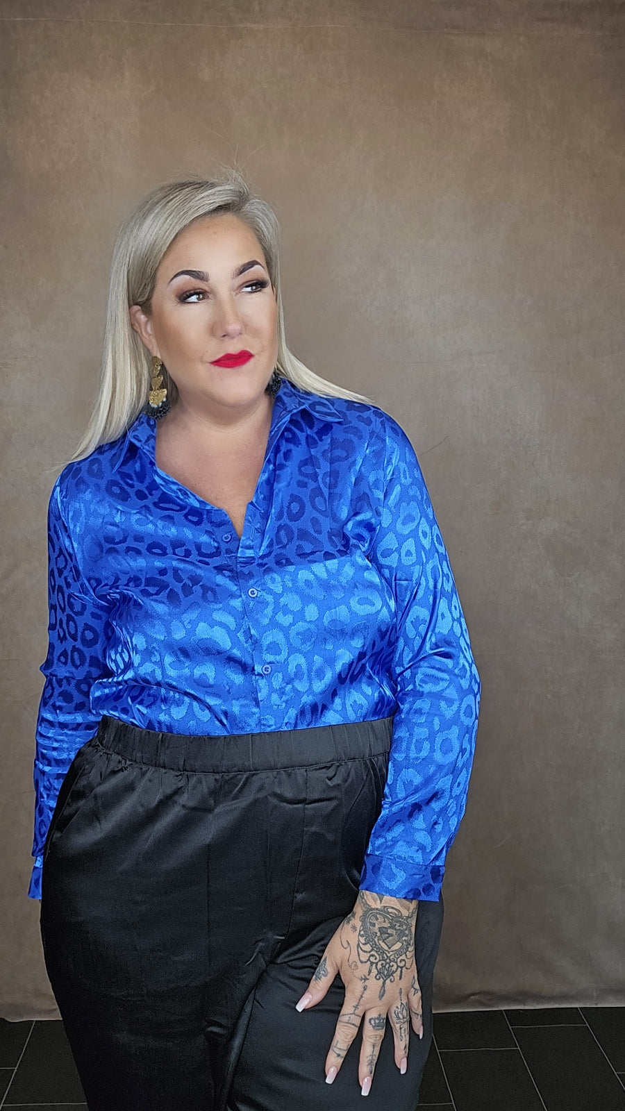 Bluse "Blue Leo"