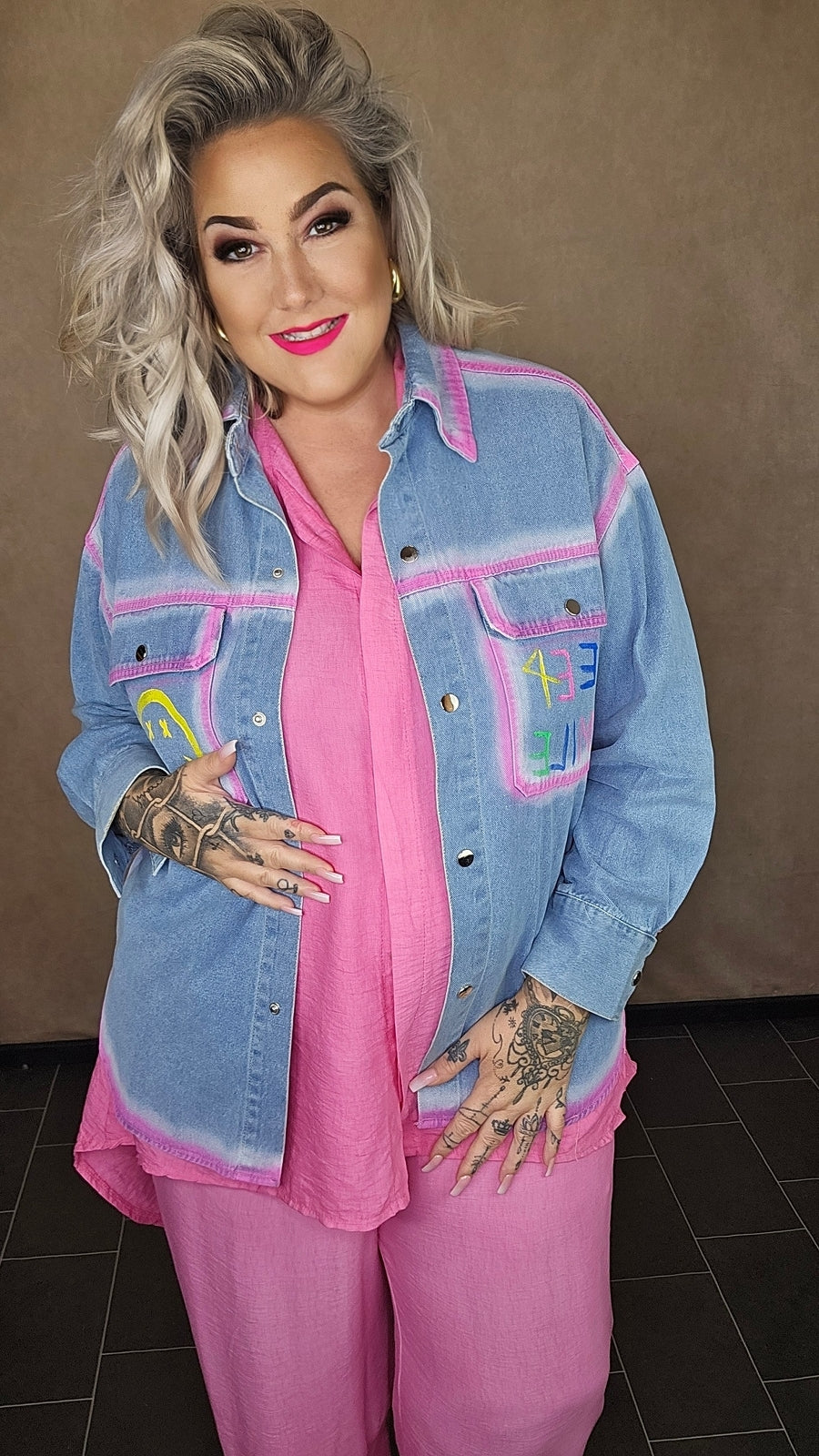 Jeansjacke "PINK Smile"