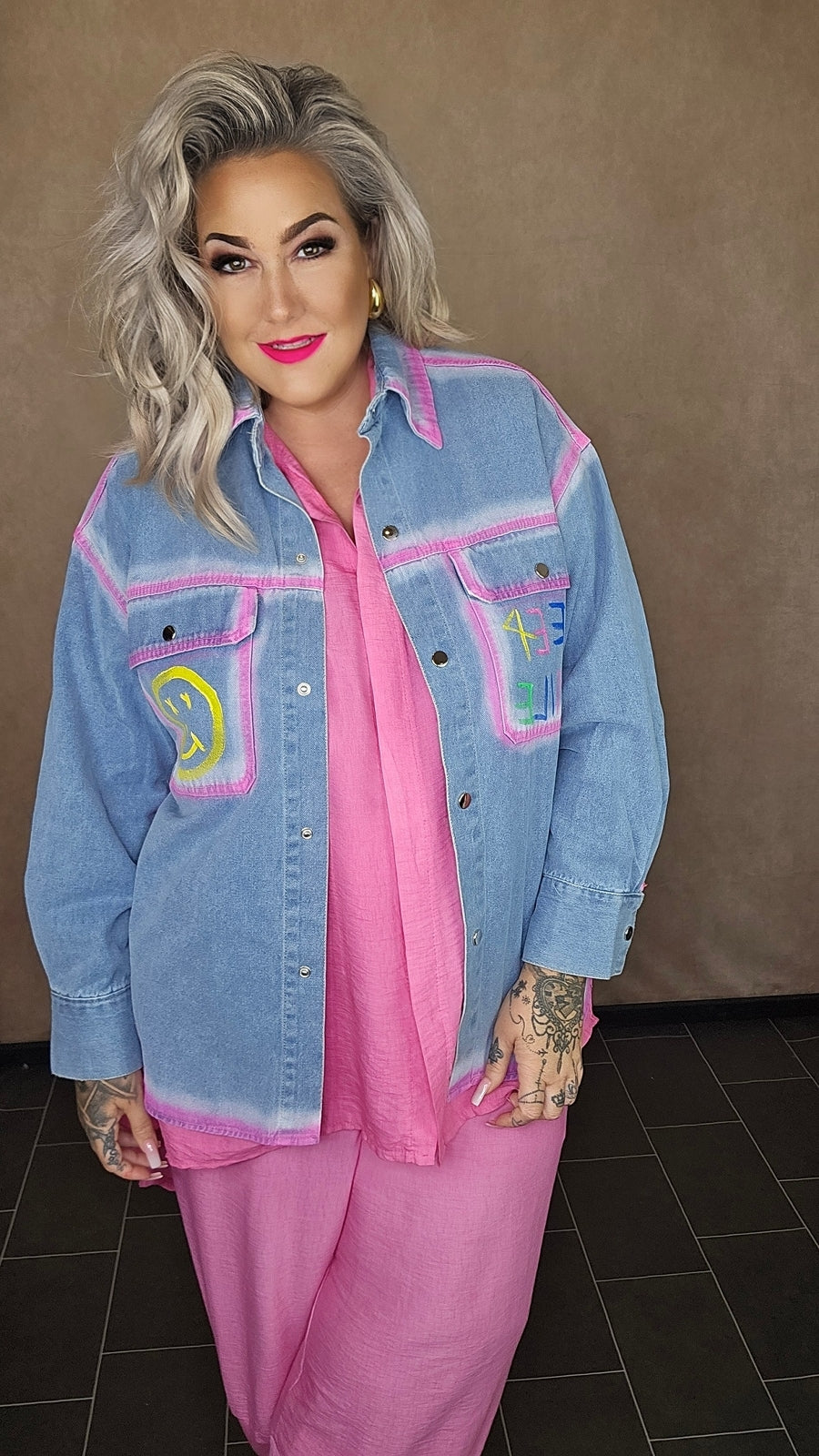 Jeansjacke "PINK Smile"
