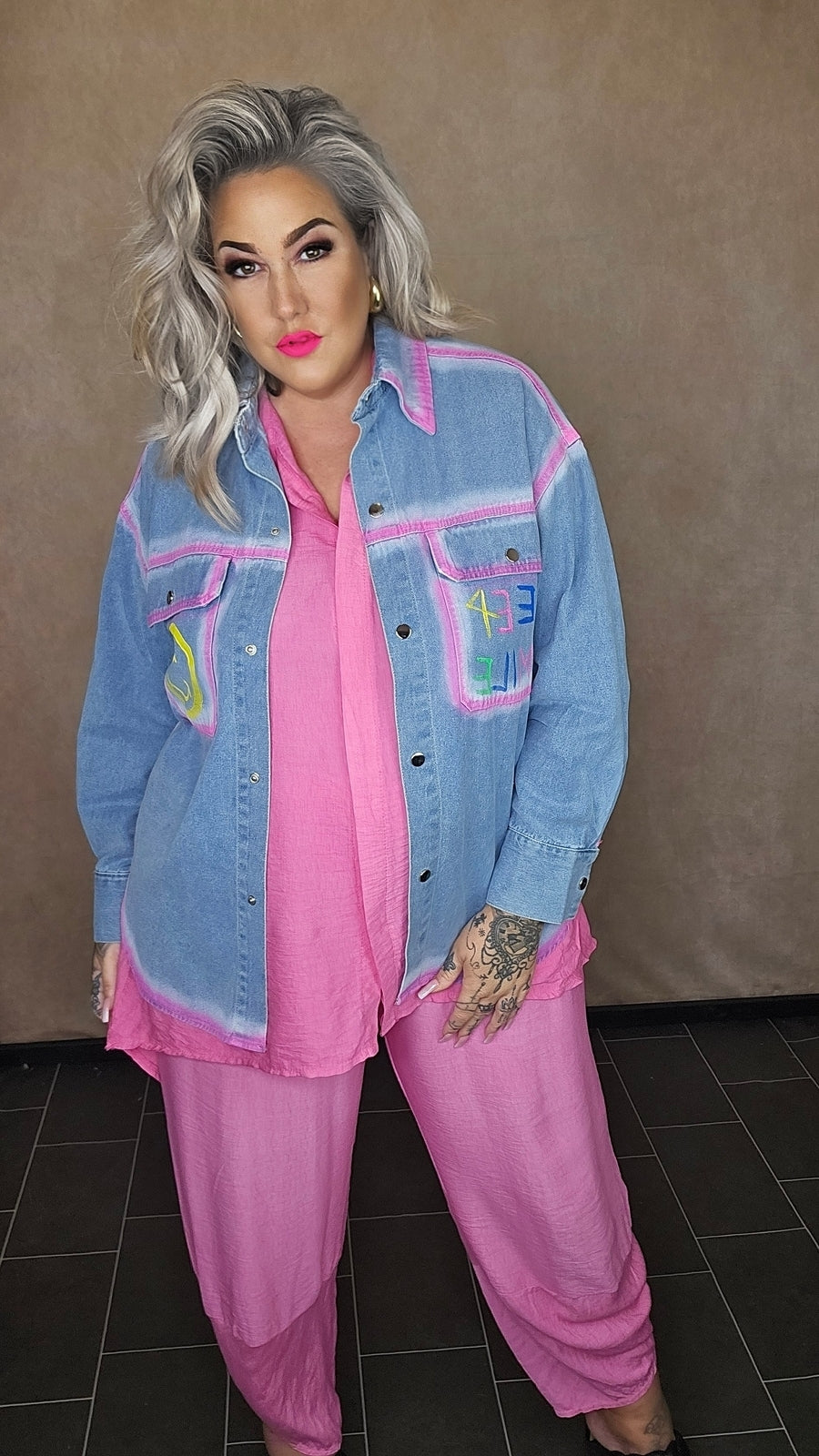 Jeansjacke "PINK Smile"