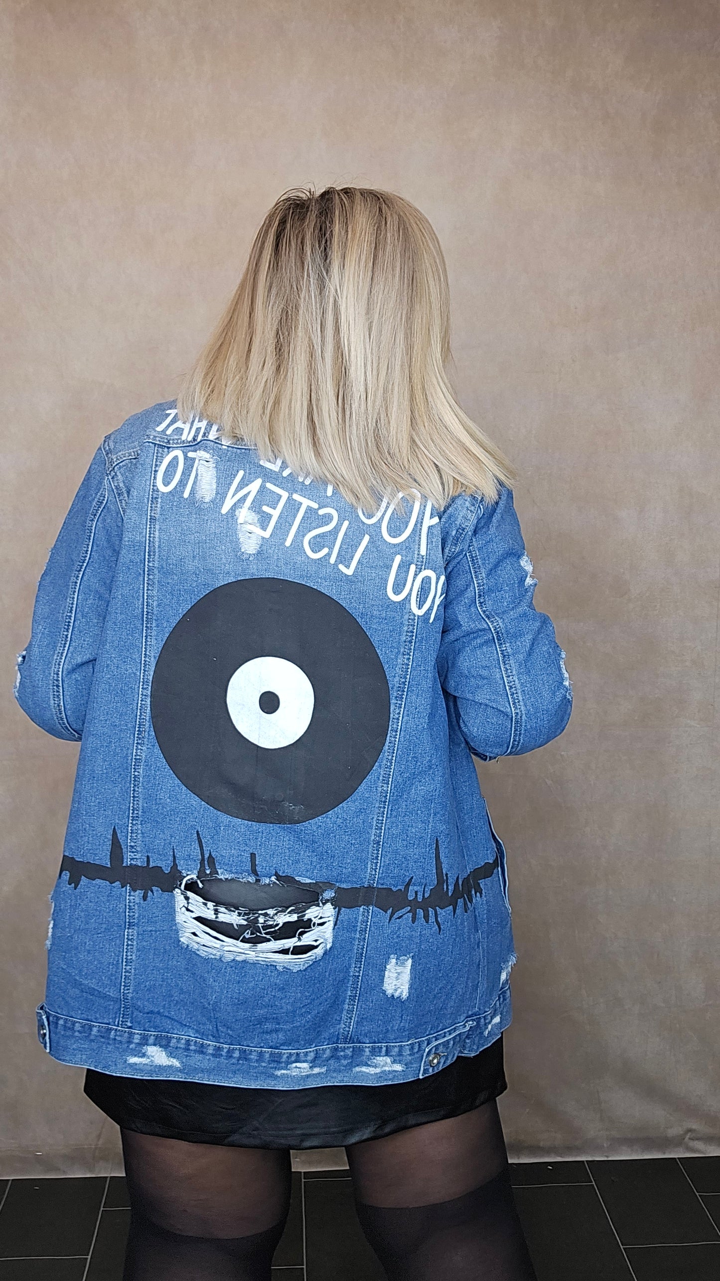 Lange Jeans Jacke "Music"