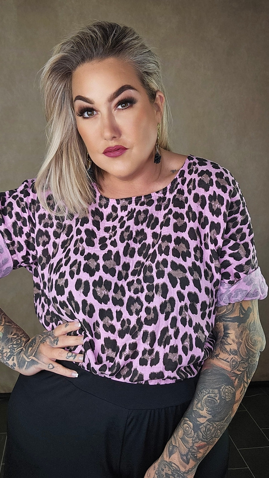 Musselin Shirt "Leo Lilac"