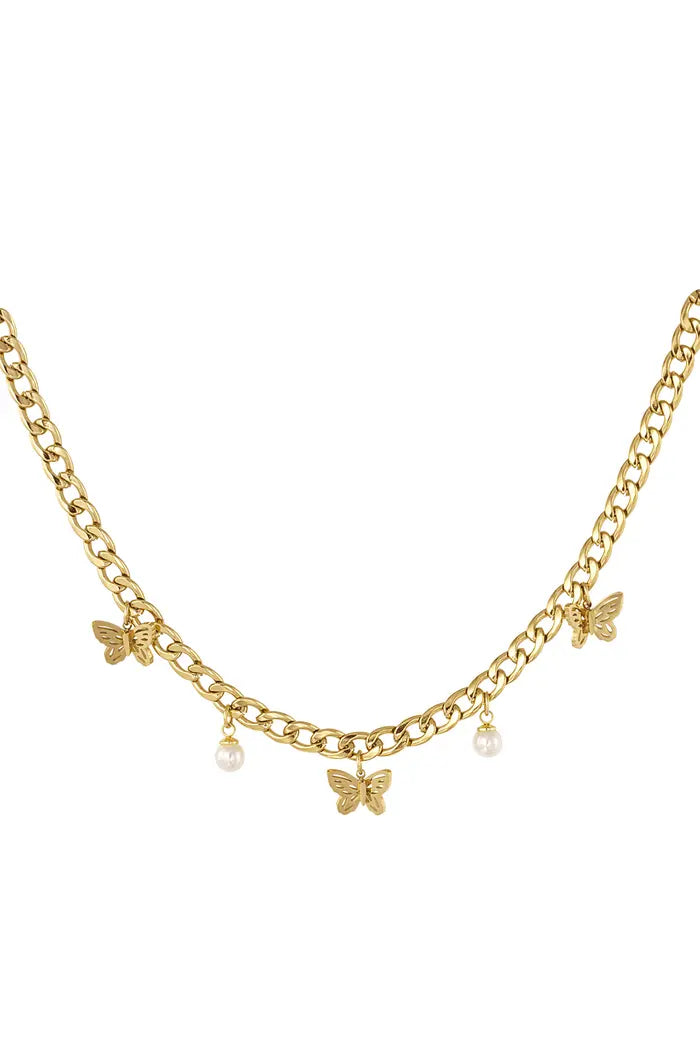 Gliederkette "Schmetterling" in Gold oder Silber
