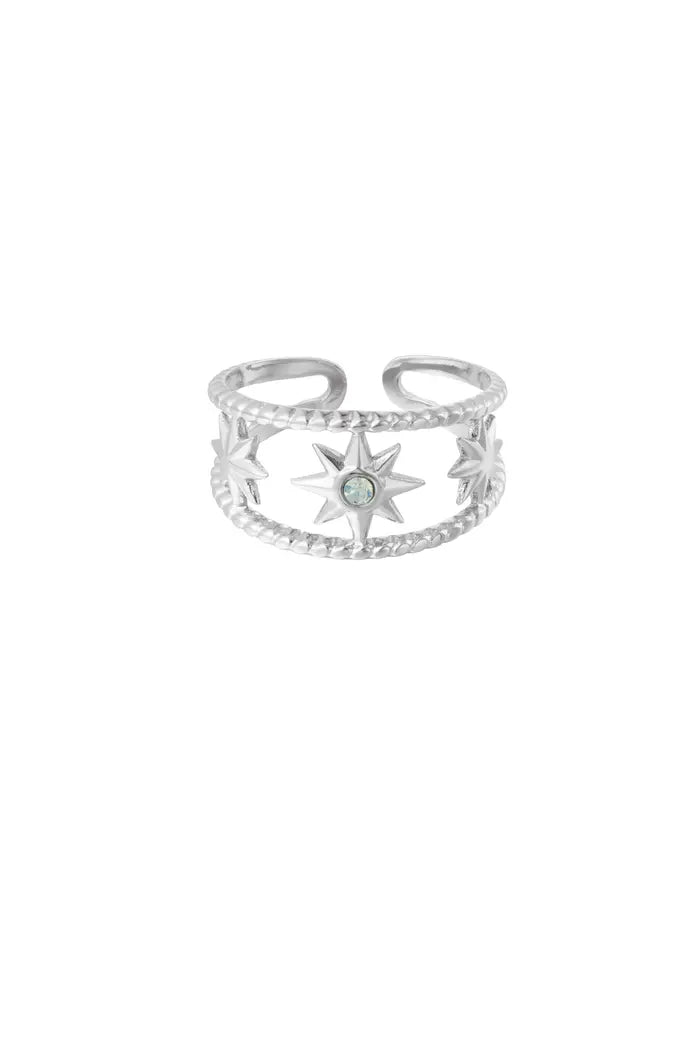 Ring "Glam Star" in Silber oder Gold