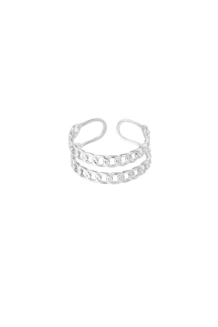Ring "Chain" in Gold und Silber