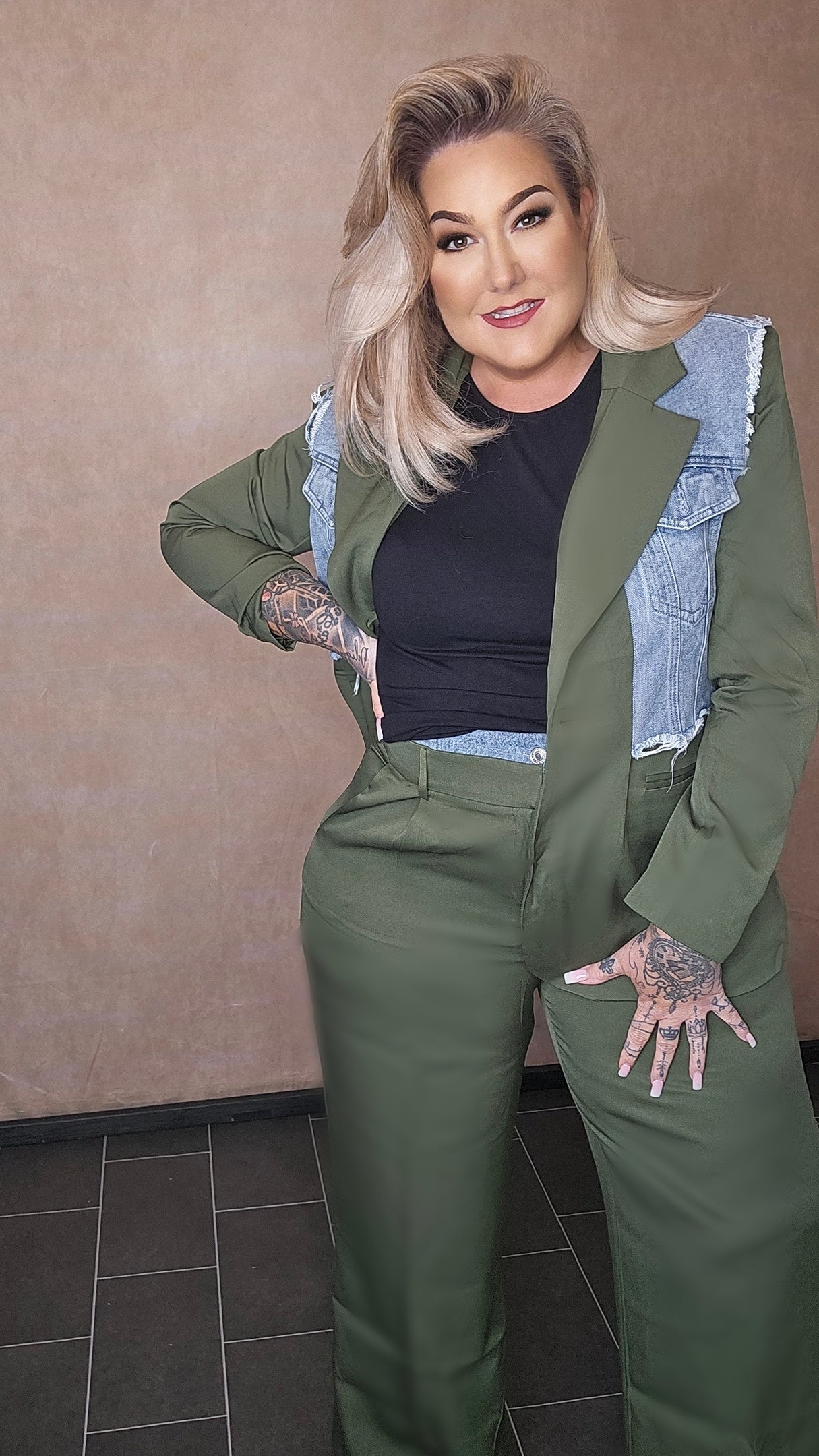 Anzugshose "Angel" Khaki