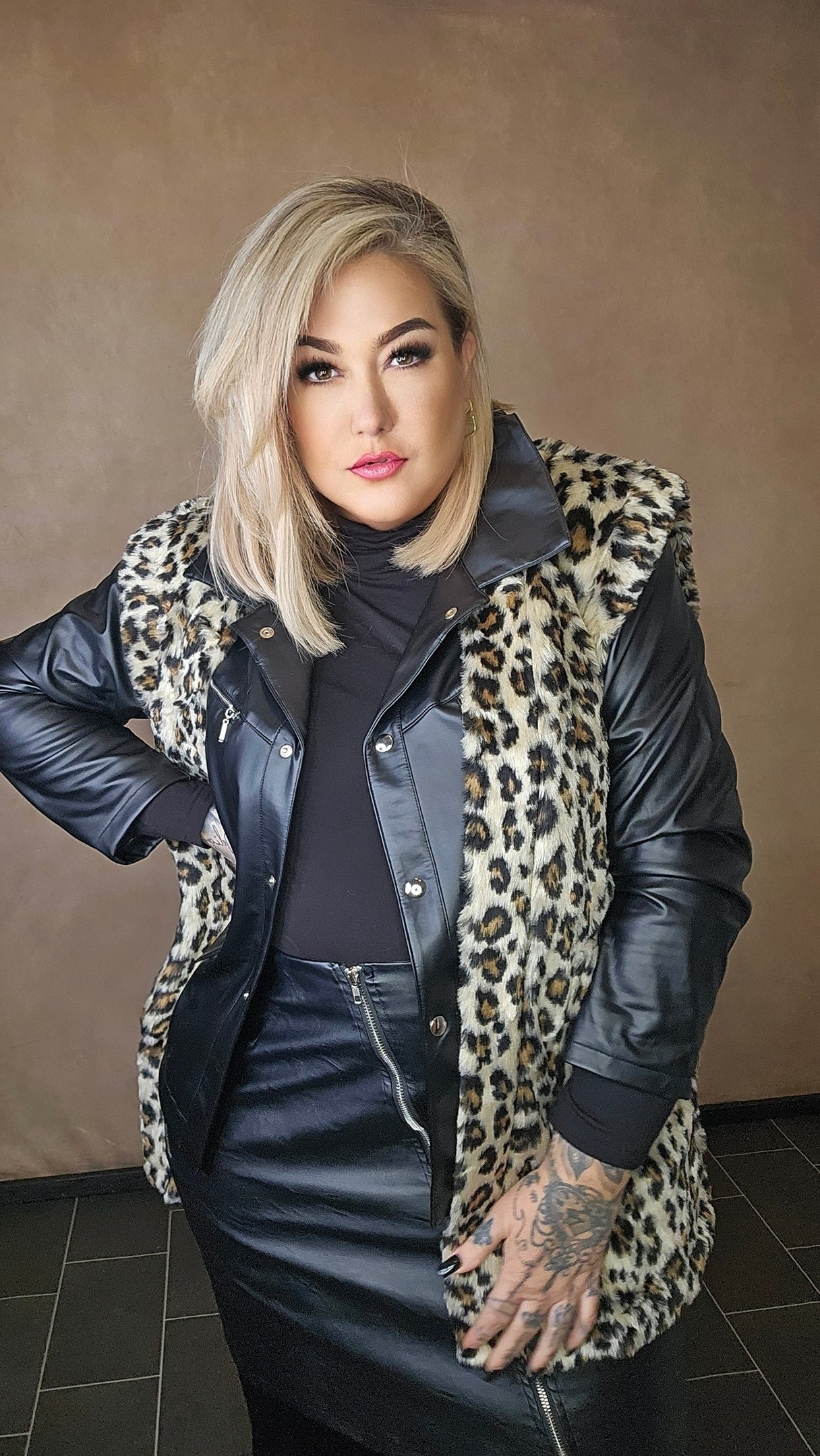 Hemd Jacke in Lederoptik "Sydney"