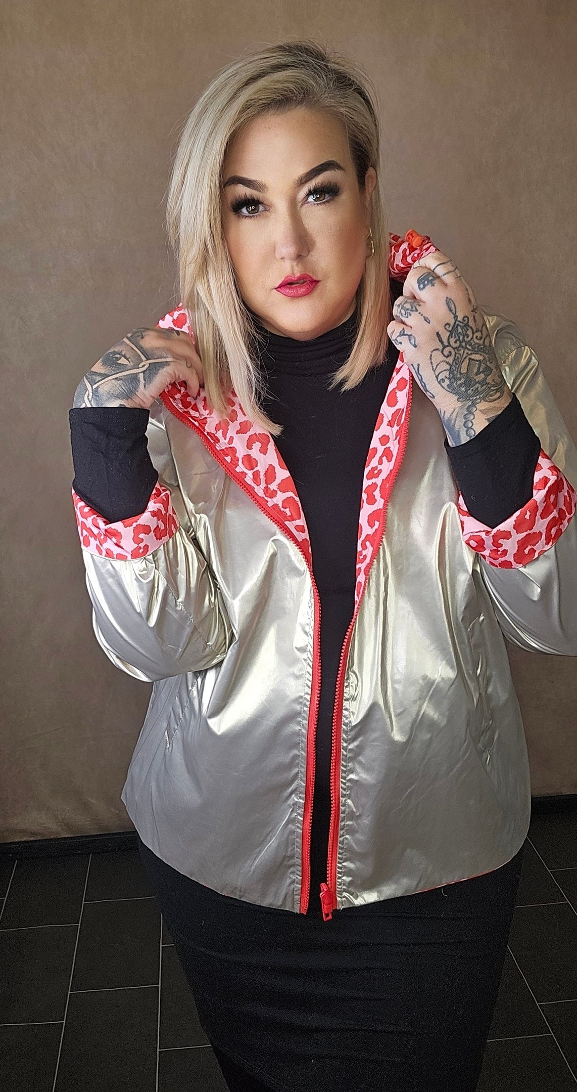 Wende Jacke "PinkLeoLove"