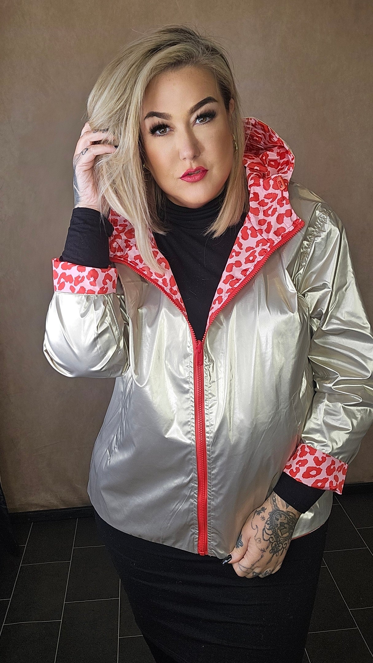 Wende Jacke "PinkLeoLove"