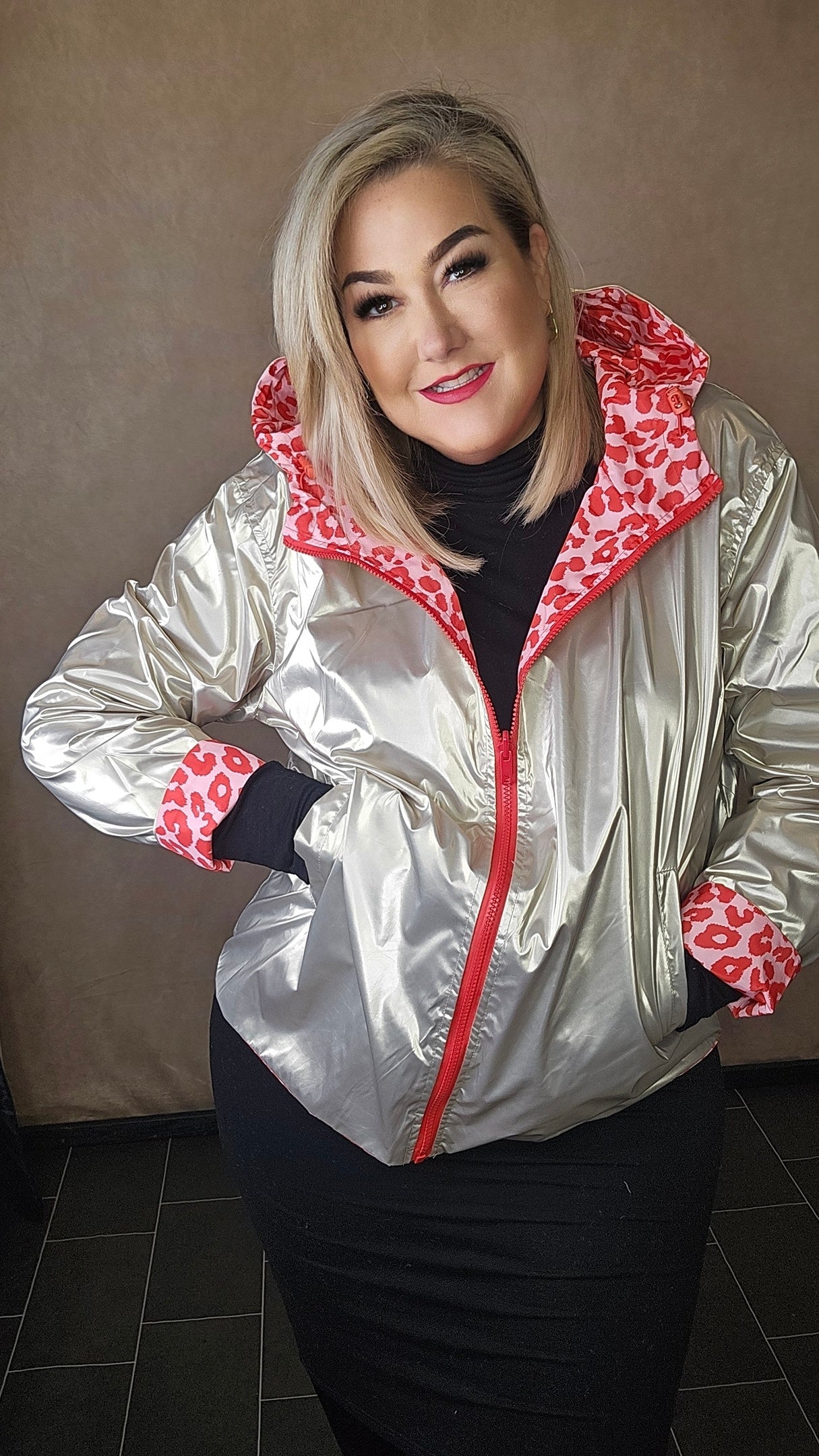 Wende Jacke "PinkLeoLove"