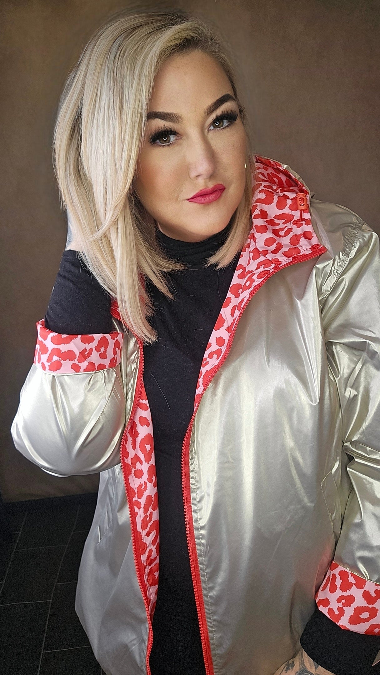 Wende Jacke "PinkLeoLove"