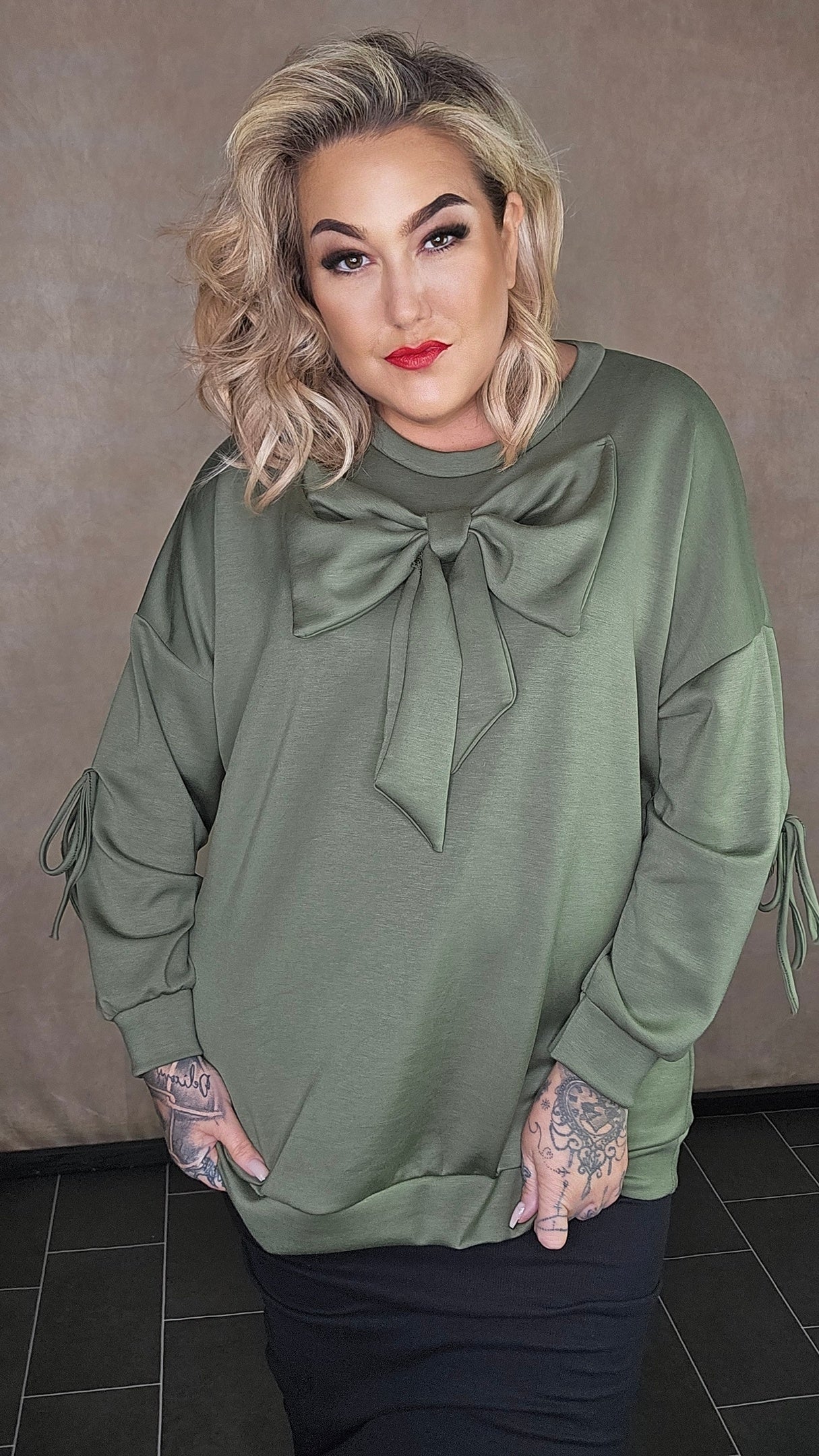 Pullover "Ribbon" in Khaki
