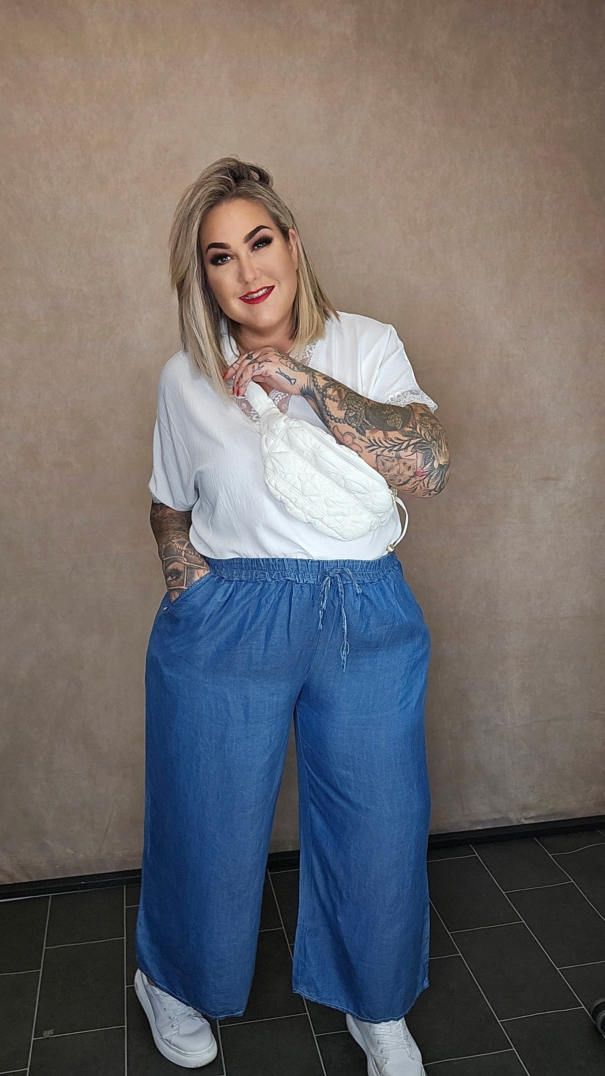Wide Leg Hose "Denim Girl"