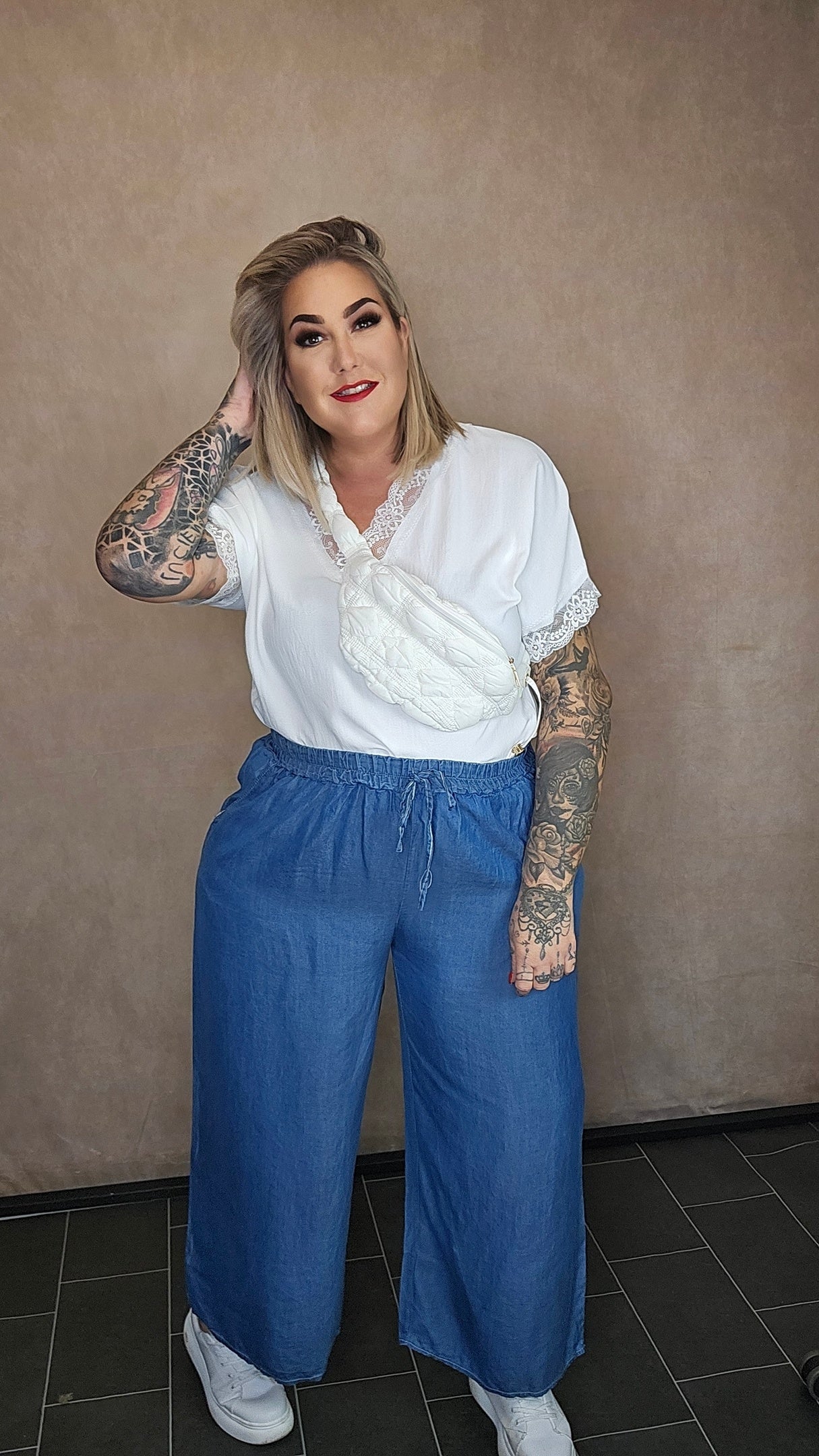 Wide Leg Hose "Denim Girl"