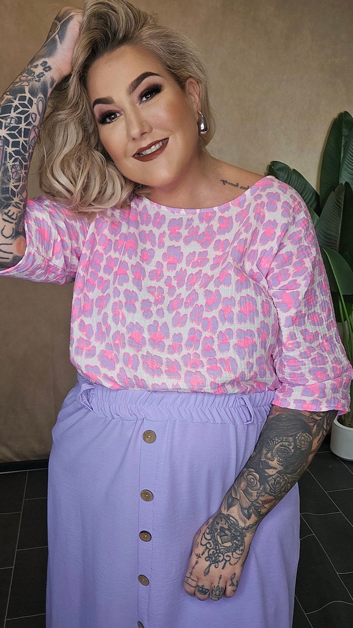 Musselin Shirt "lilac Vibes"