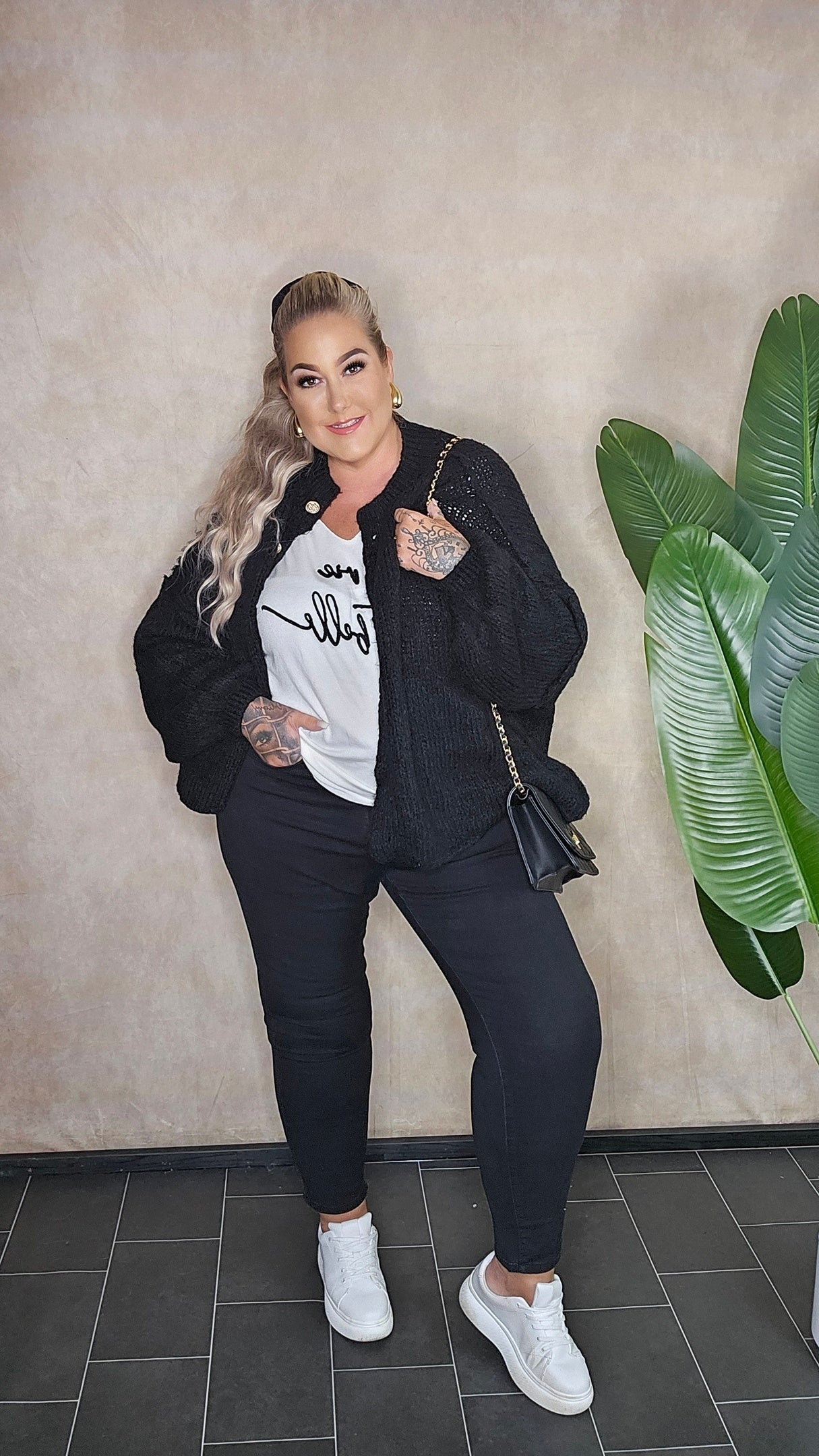 Klassische schwarze Jeans "Katy"