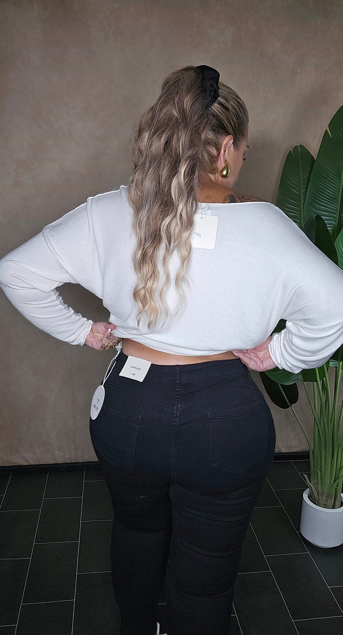 Klassische schwarze Jeans "Katy"