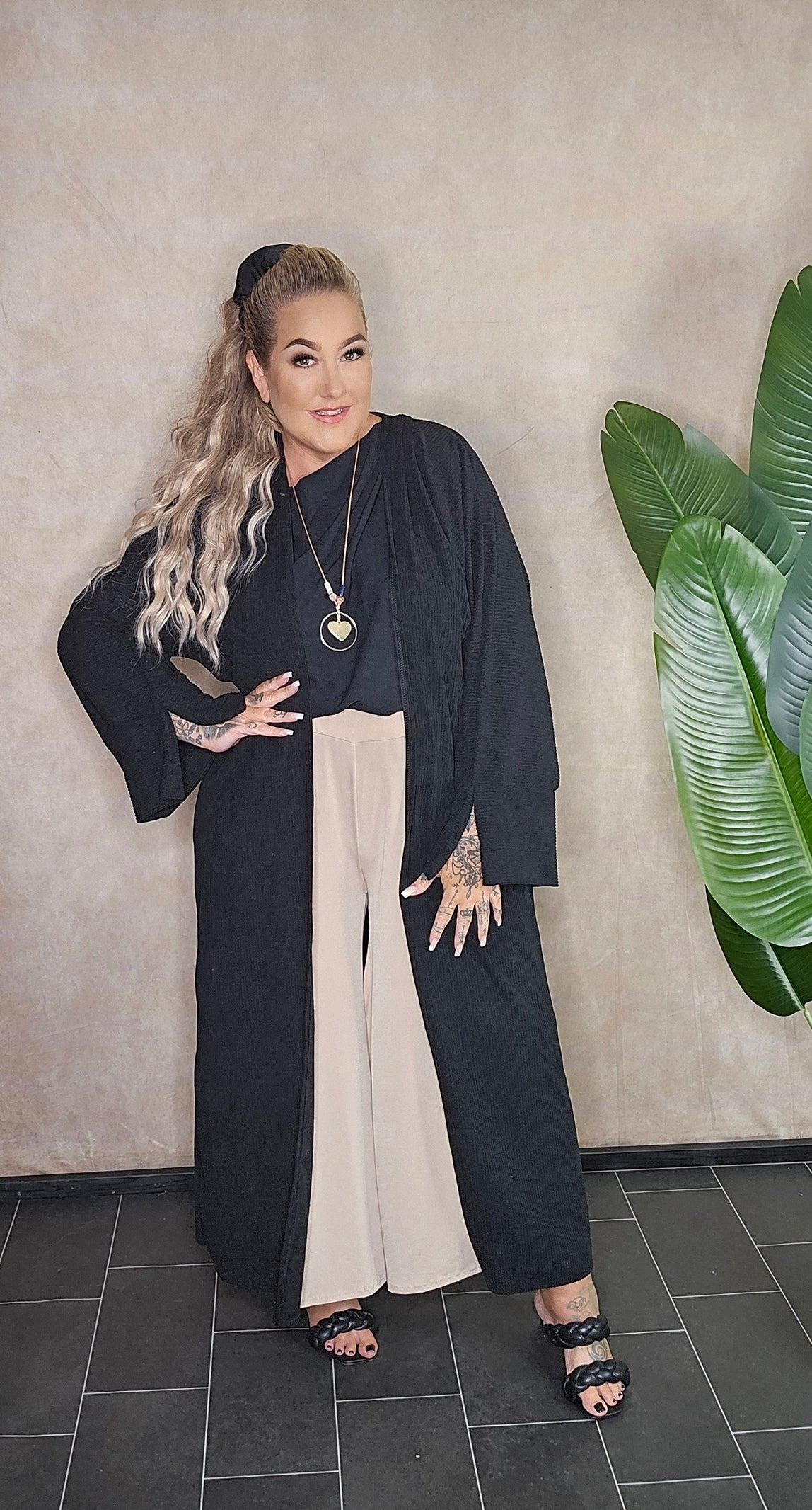 Super Wide leg Hose "Beige"