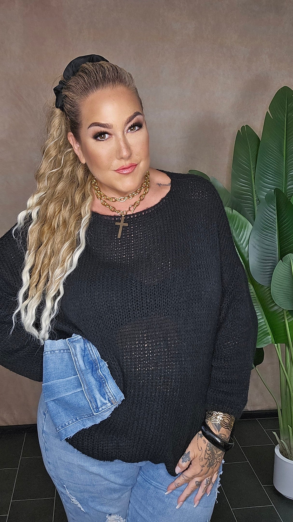 Oversize Pullover "Denim Mix"