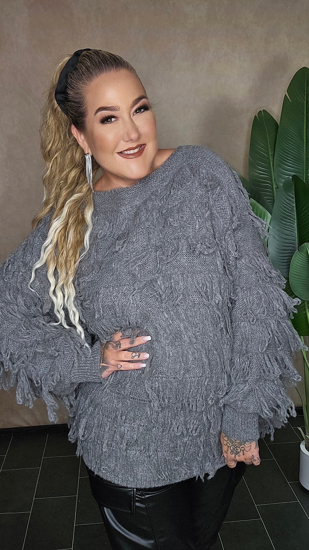 Pullover "Cozy Vibes " Grau