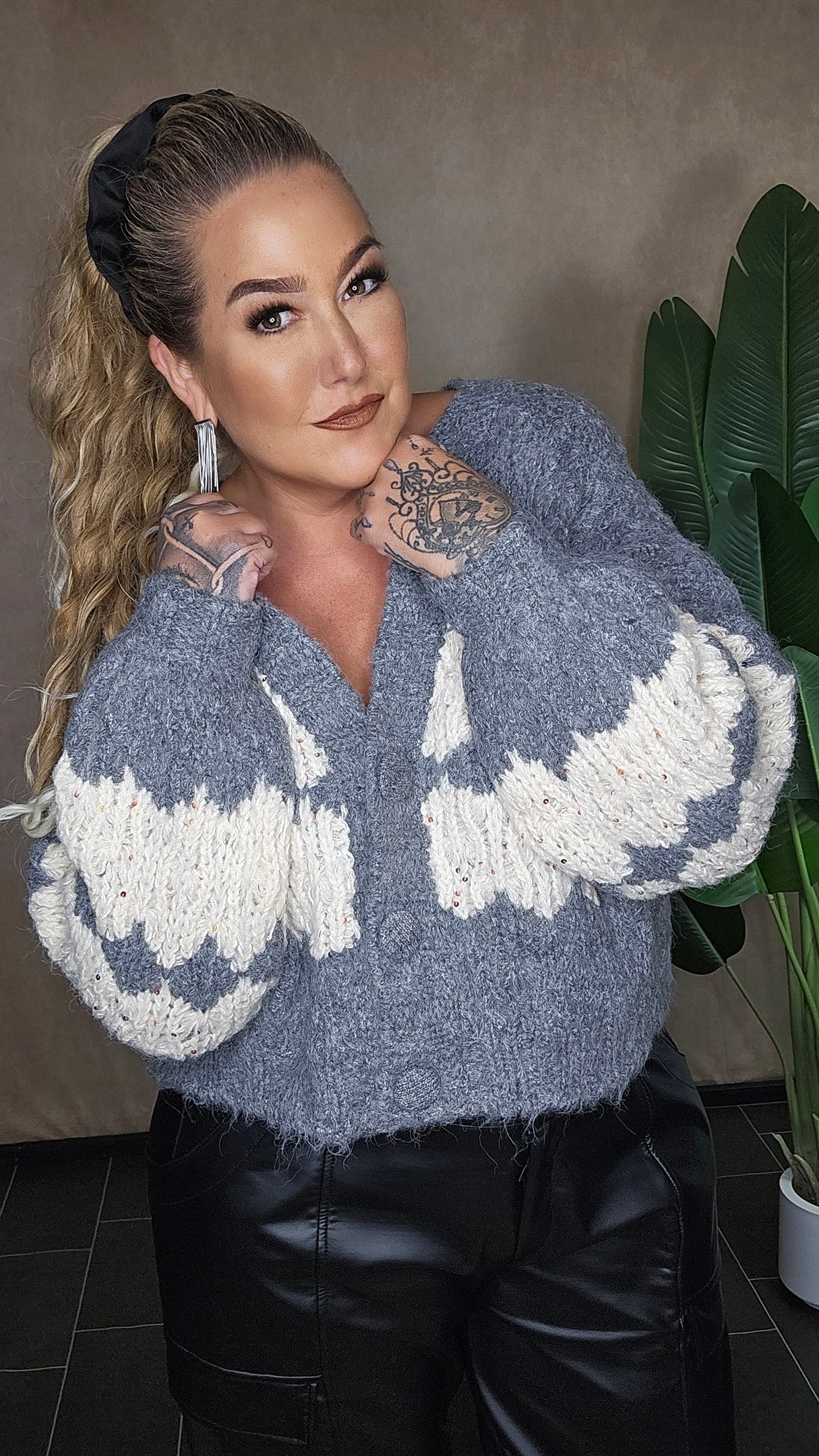 Strickjacke "Two-Tone"