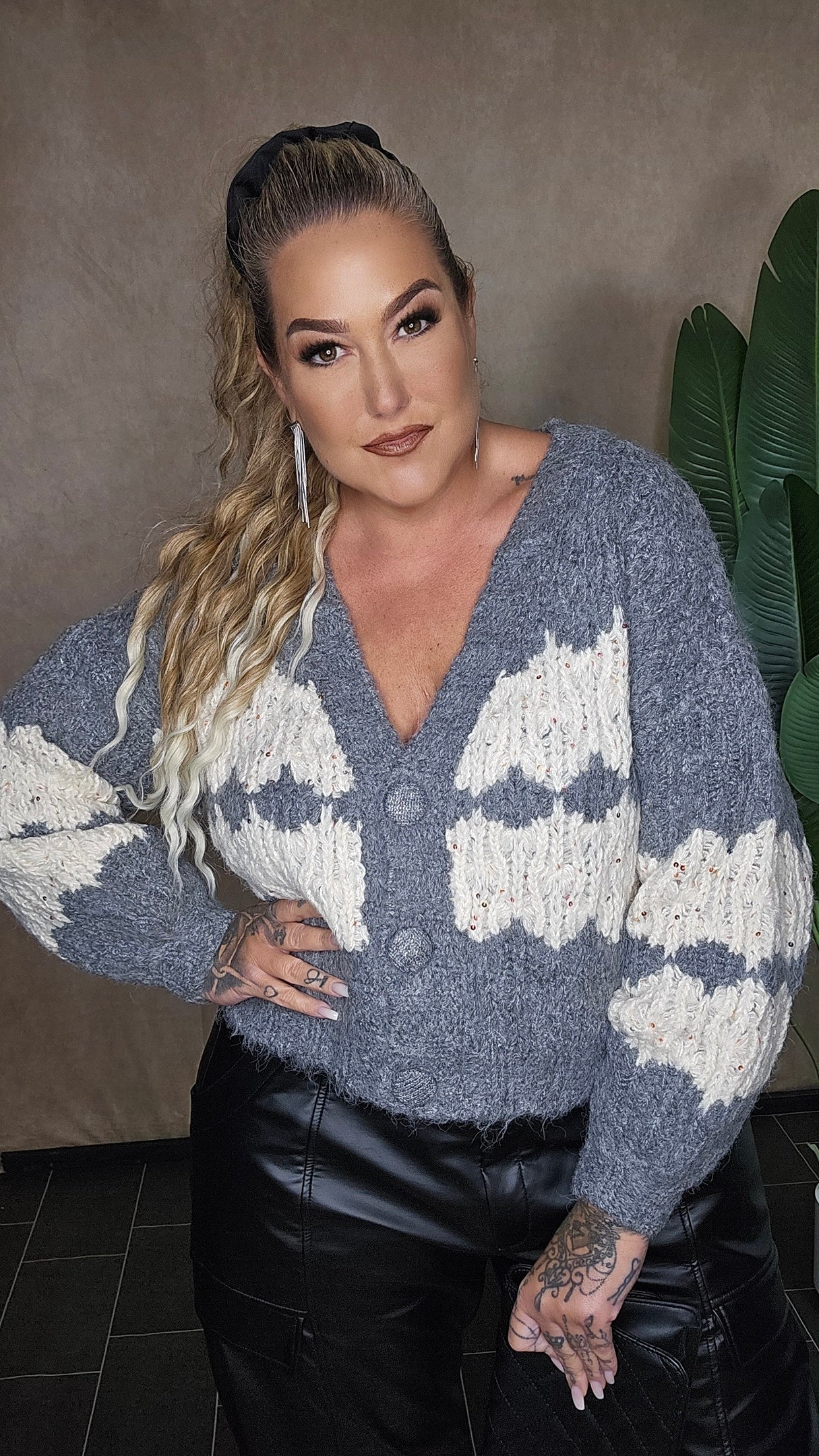 Strickjacke "Two-Tone"