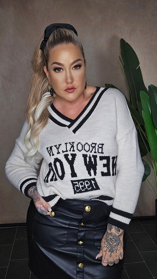 Crop Pullover "Brooklyn" beige