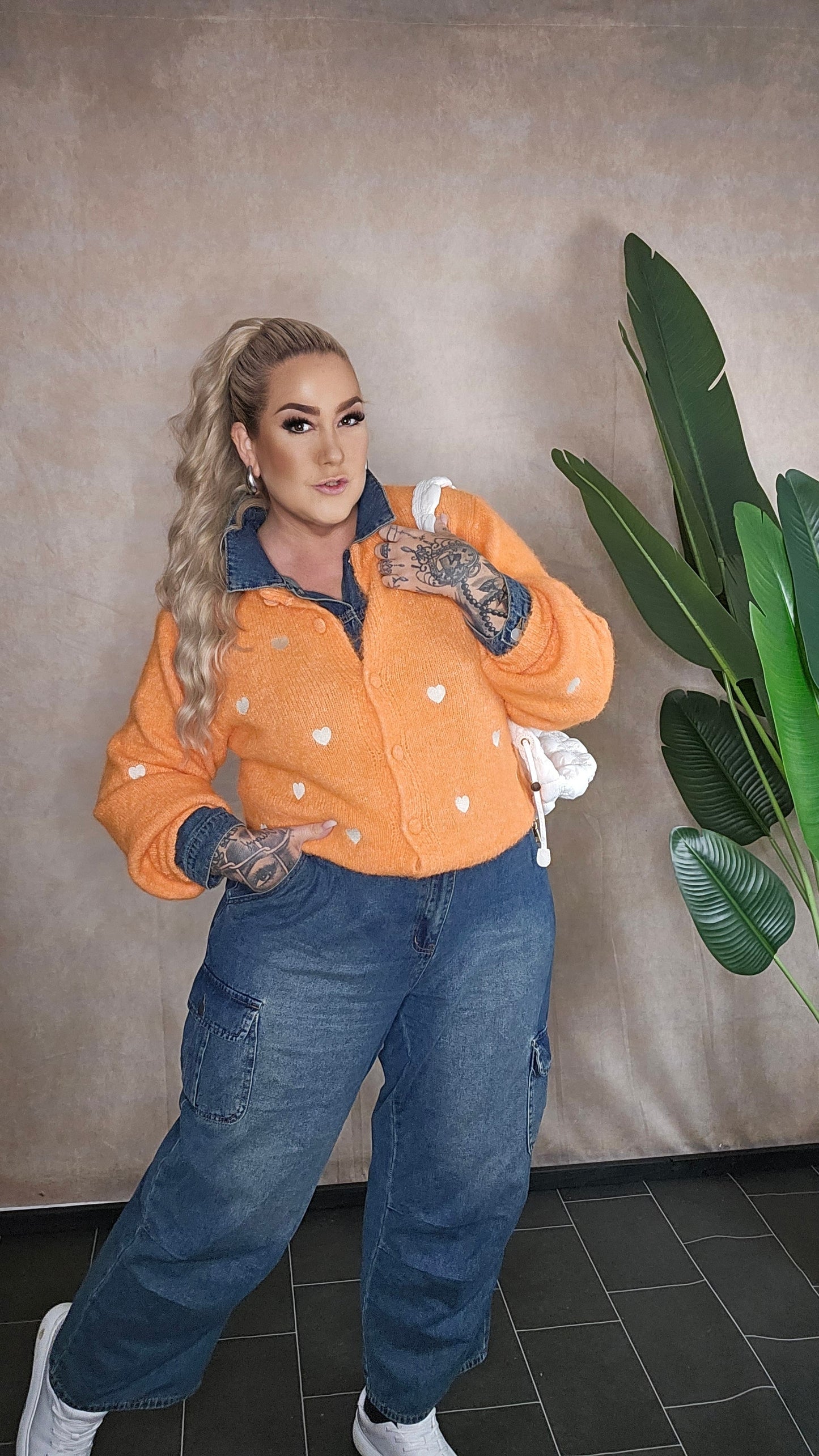 Strickjacke OrangeHeart