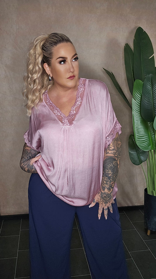 Satin Shirt Liana – Altrosa
