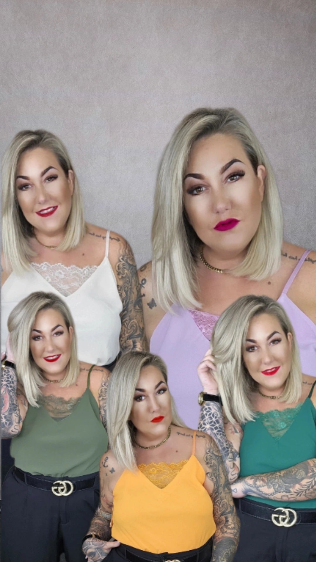 Top mit Spitze "Liz " in 17 Farben