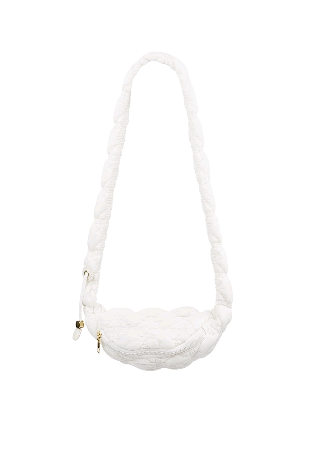 Crossbag "Puffy" in Beige ,Schwarz , rosa & weiss