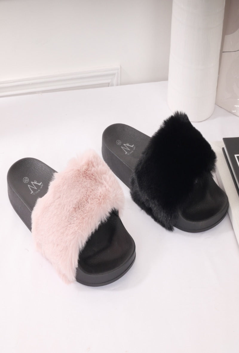 Fluffy Mules "wide fit"