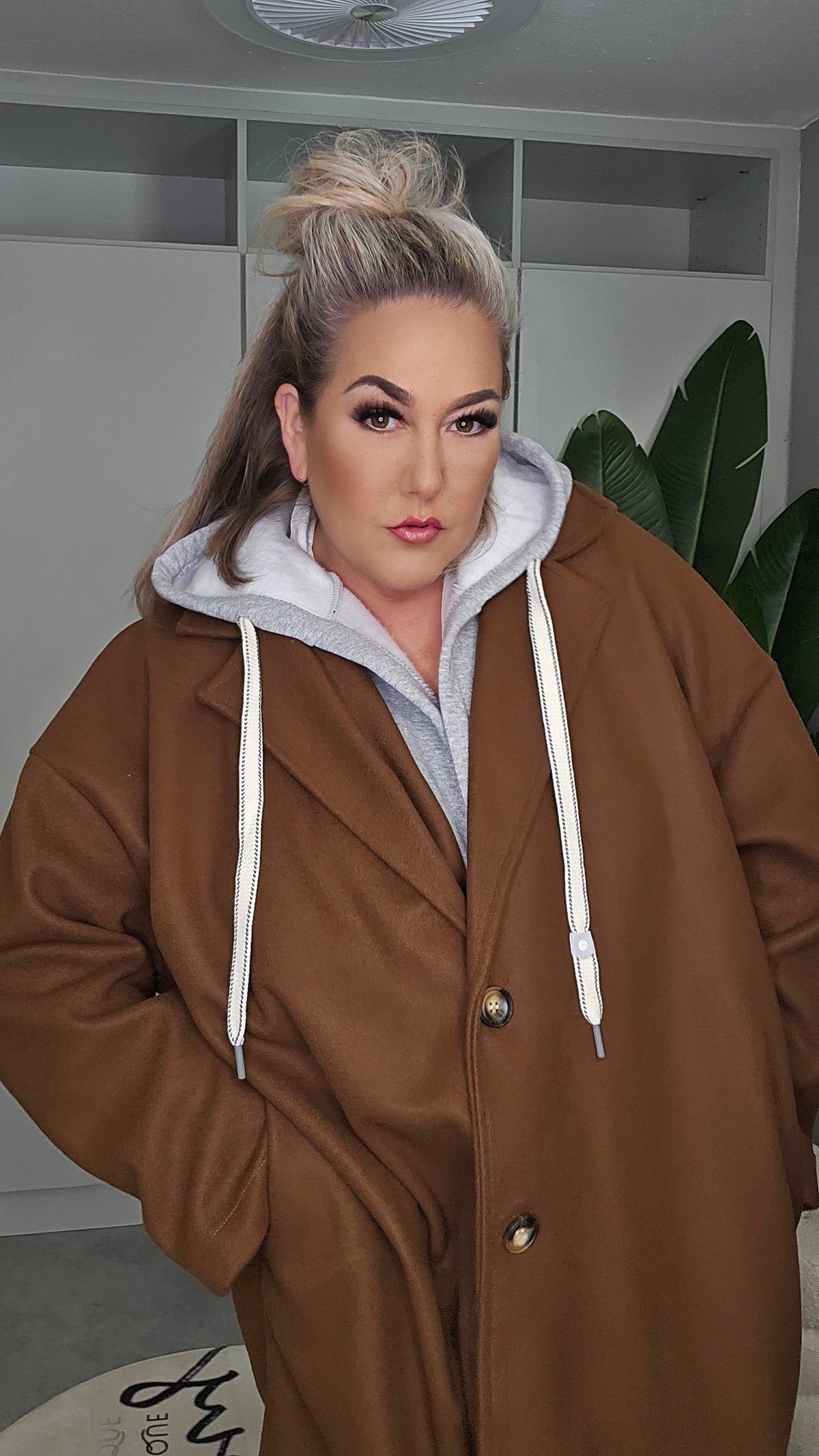 Oversize-Mantel Schoko