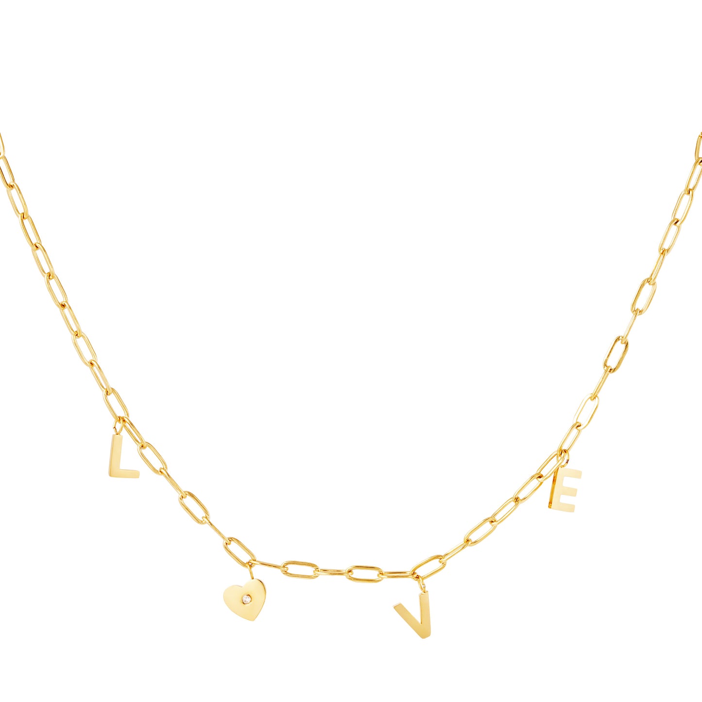L.O.V.E Kette mit Herz