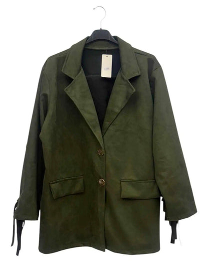 Oversized  Blazer Wildleder Optik