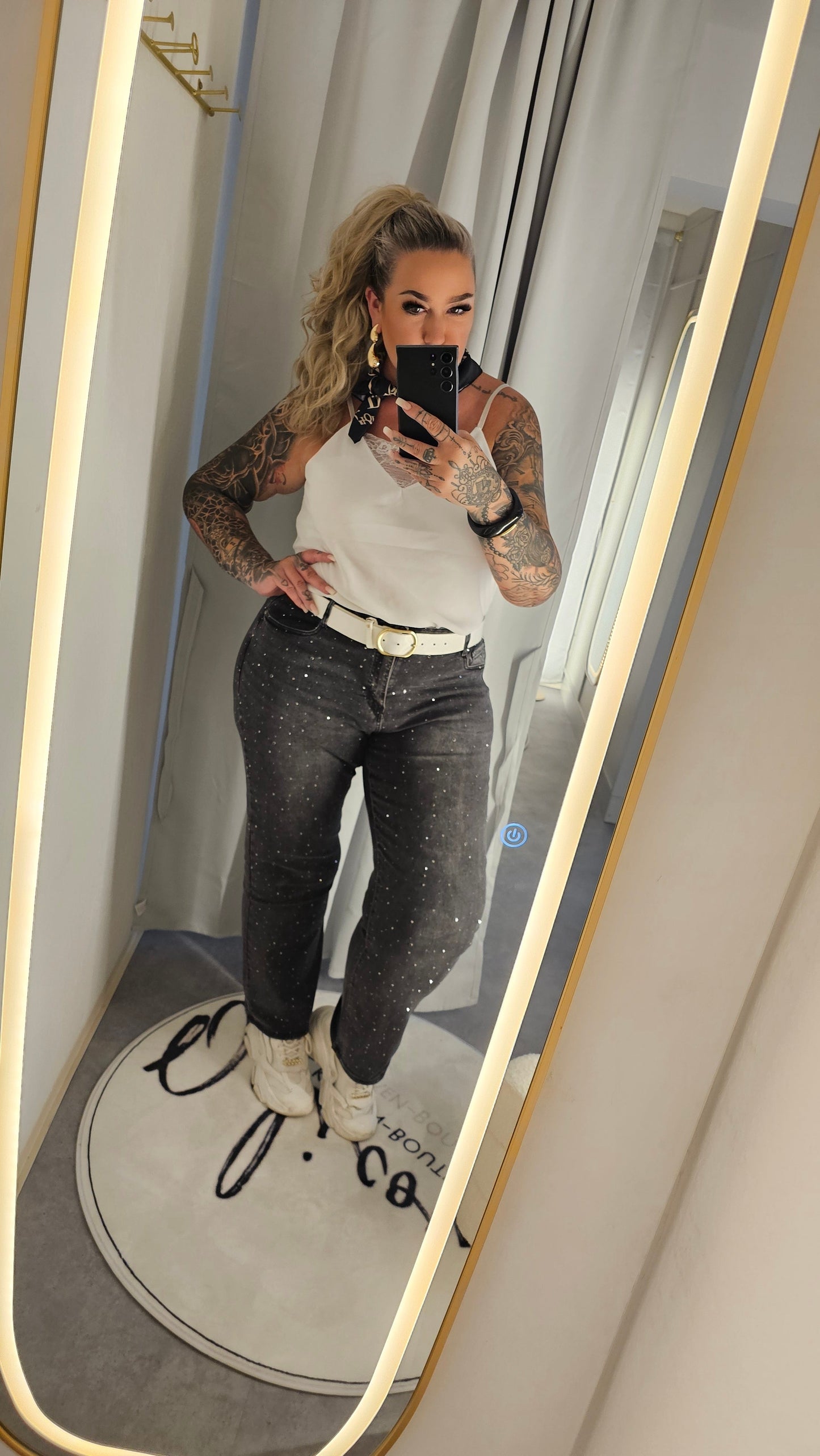 Wide Leg Strass